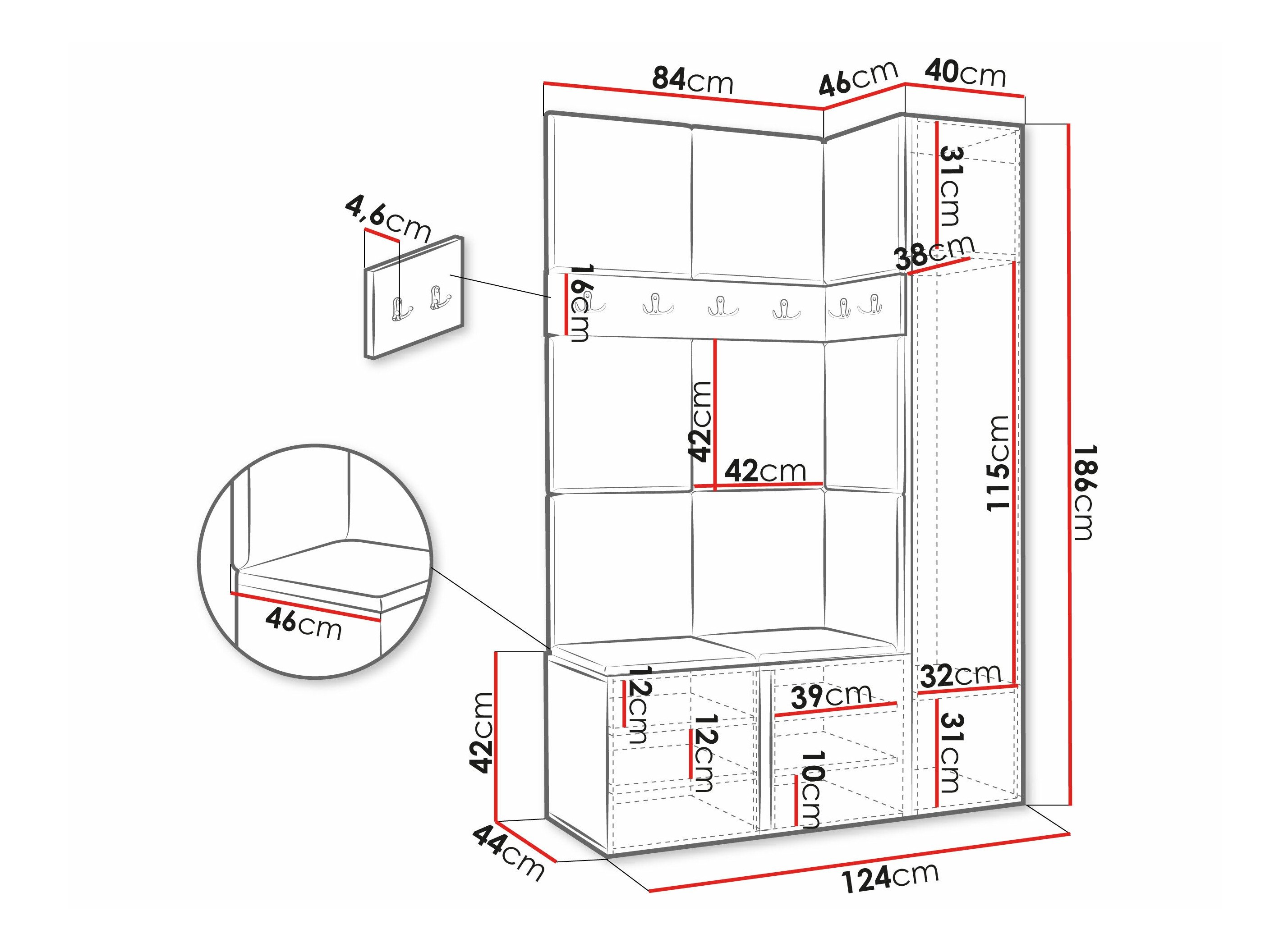 Meuble d'entrée Pinis IX (Cachemire)