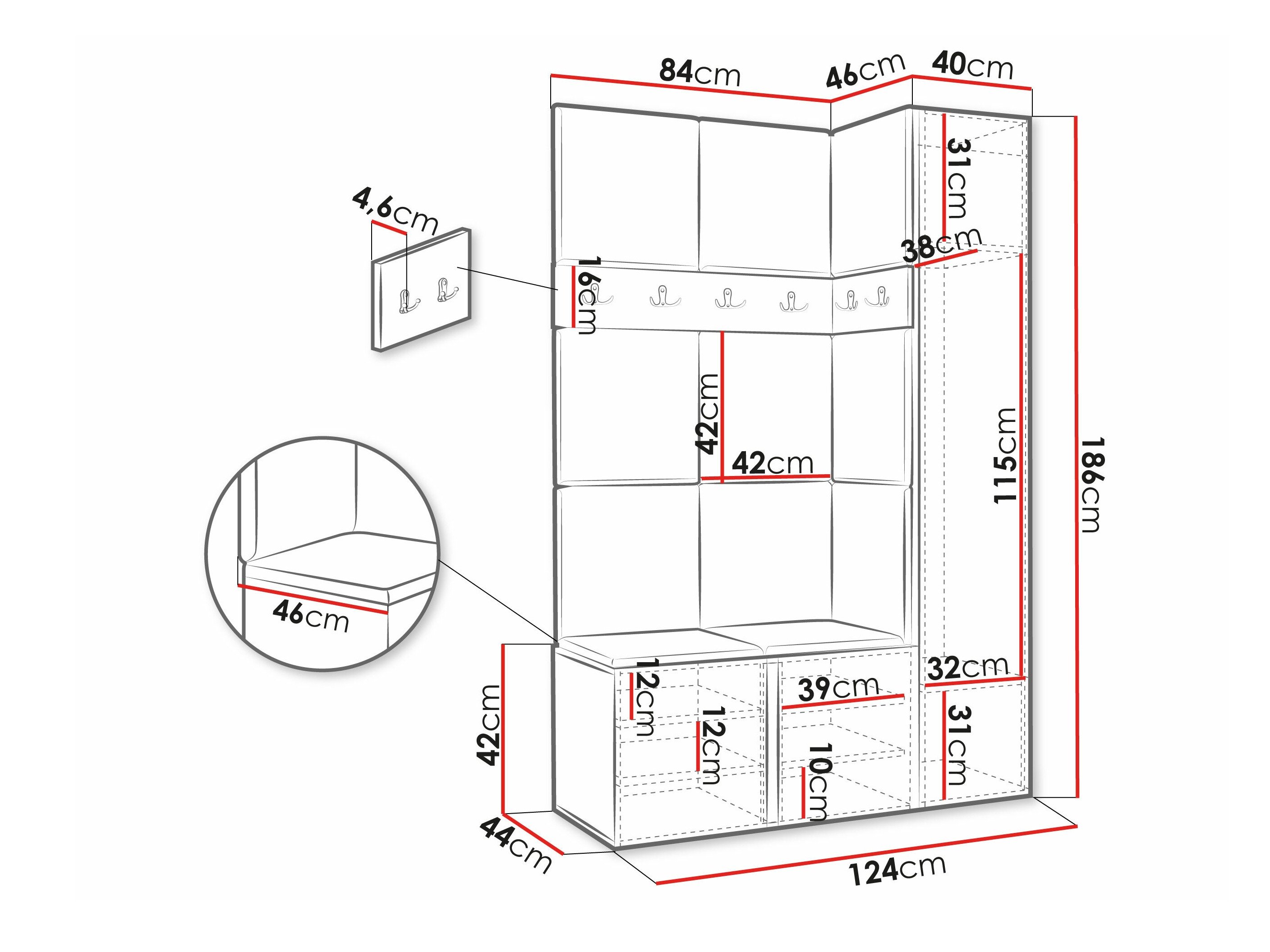 Meuble d'entrée Pinis IX (Cachemire)