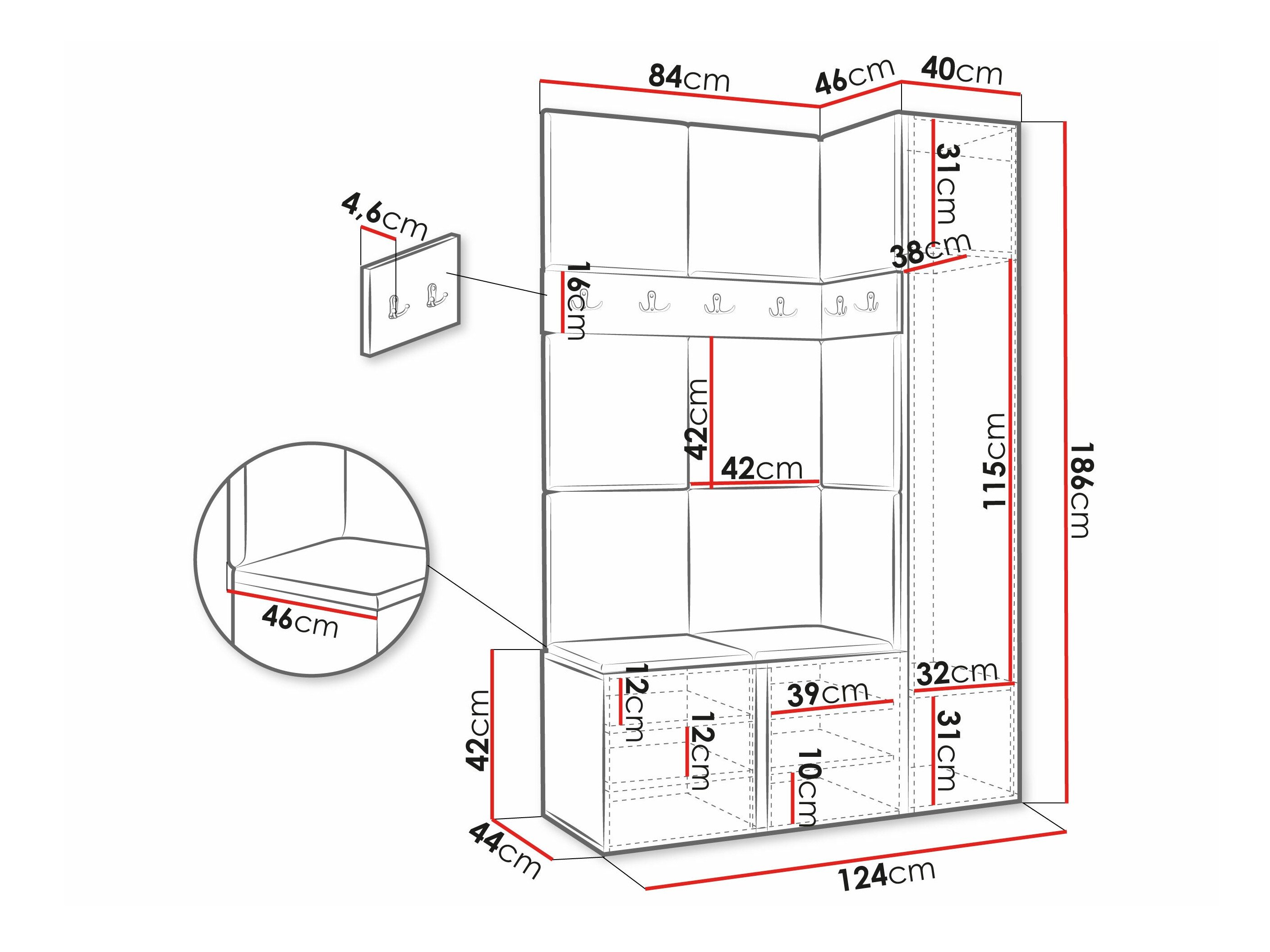 Meuble d'entrée Pinis IX (Cachemire)