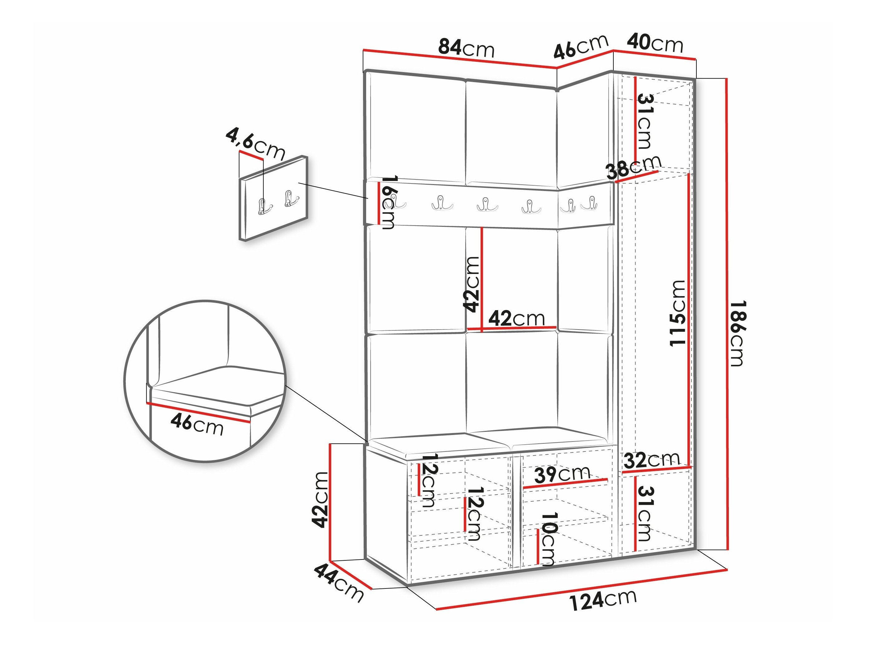 Meuble d'entrée Pinis IX (Cachemire)