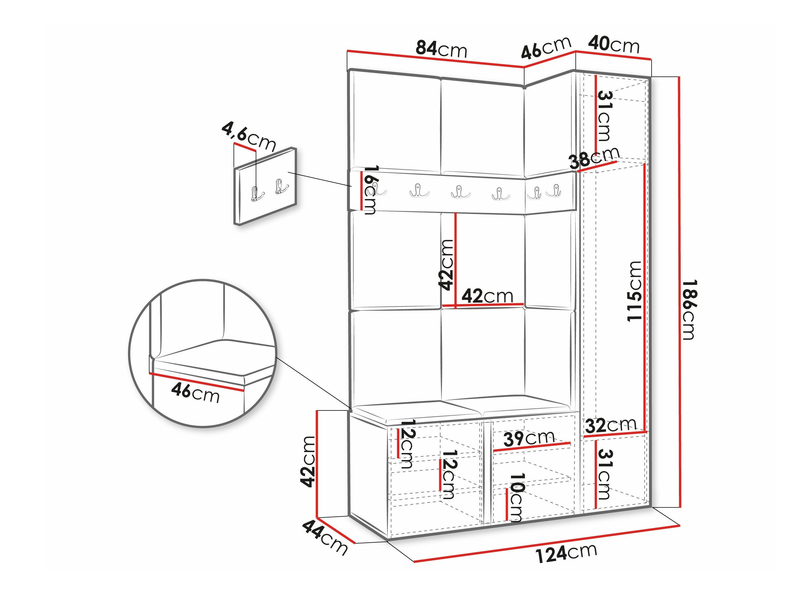 Meuble d'entrée Pinis IX (Cachemire)