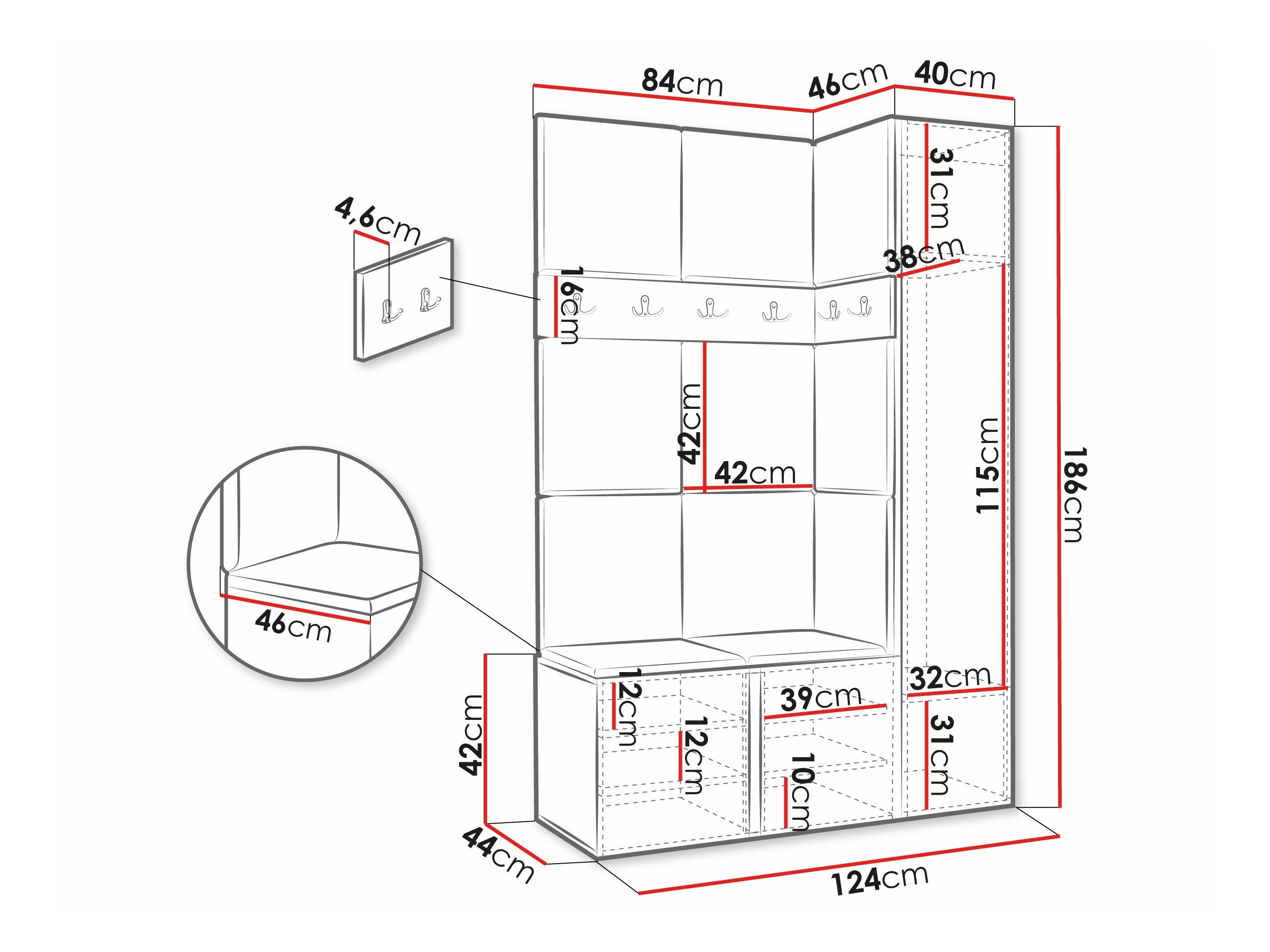 Meuble d'entrée Pinis IX (Chêne Artisan)