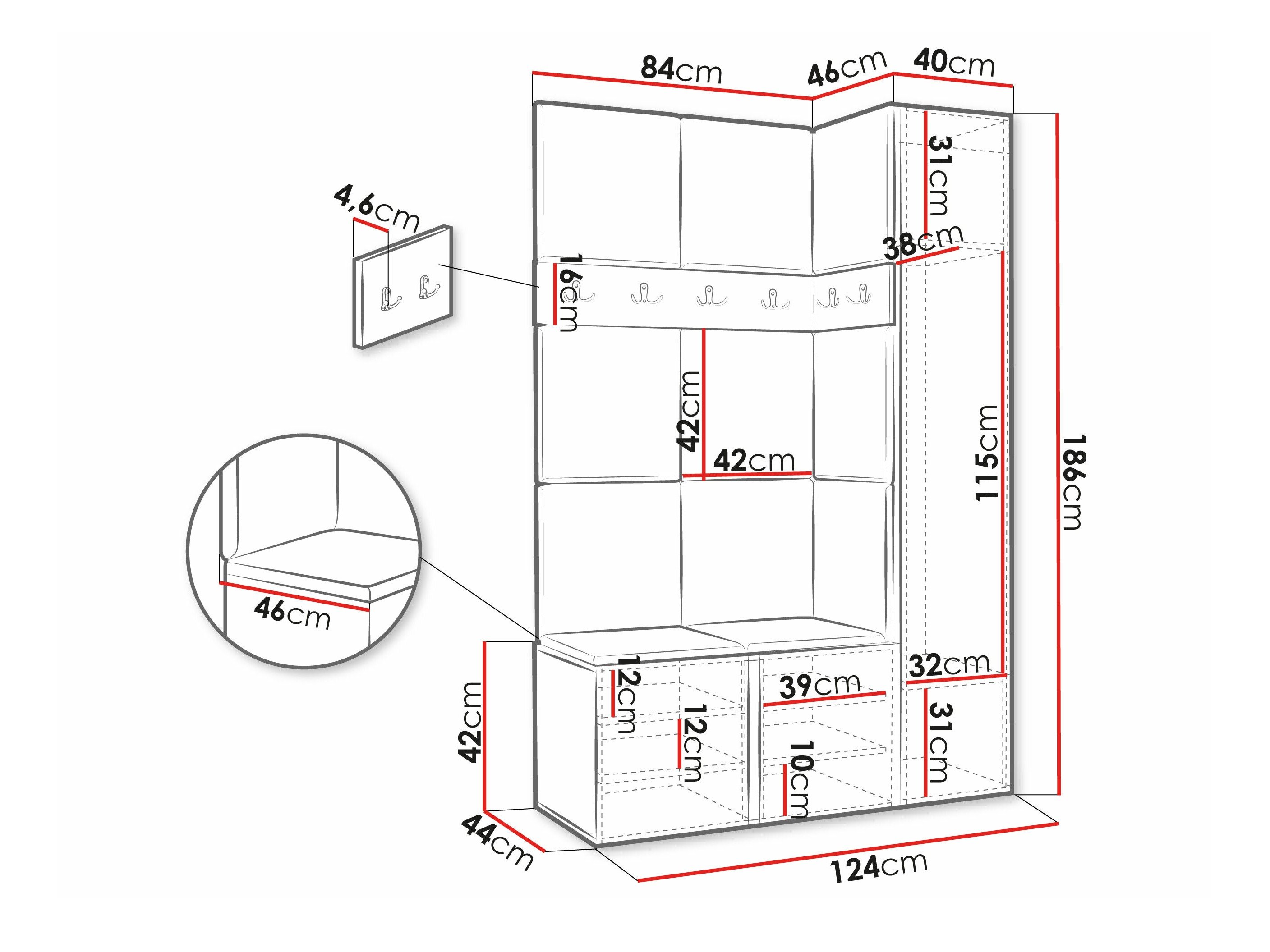 Meuble d'entrée Pinis IX (Chêne Artisan)