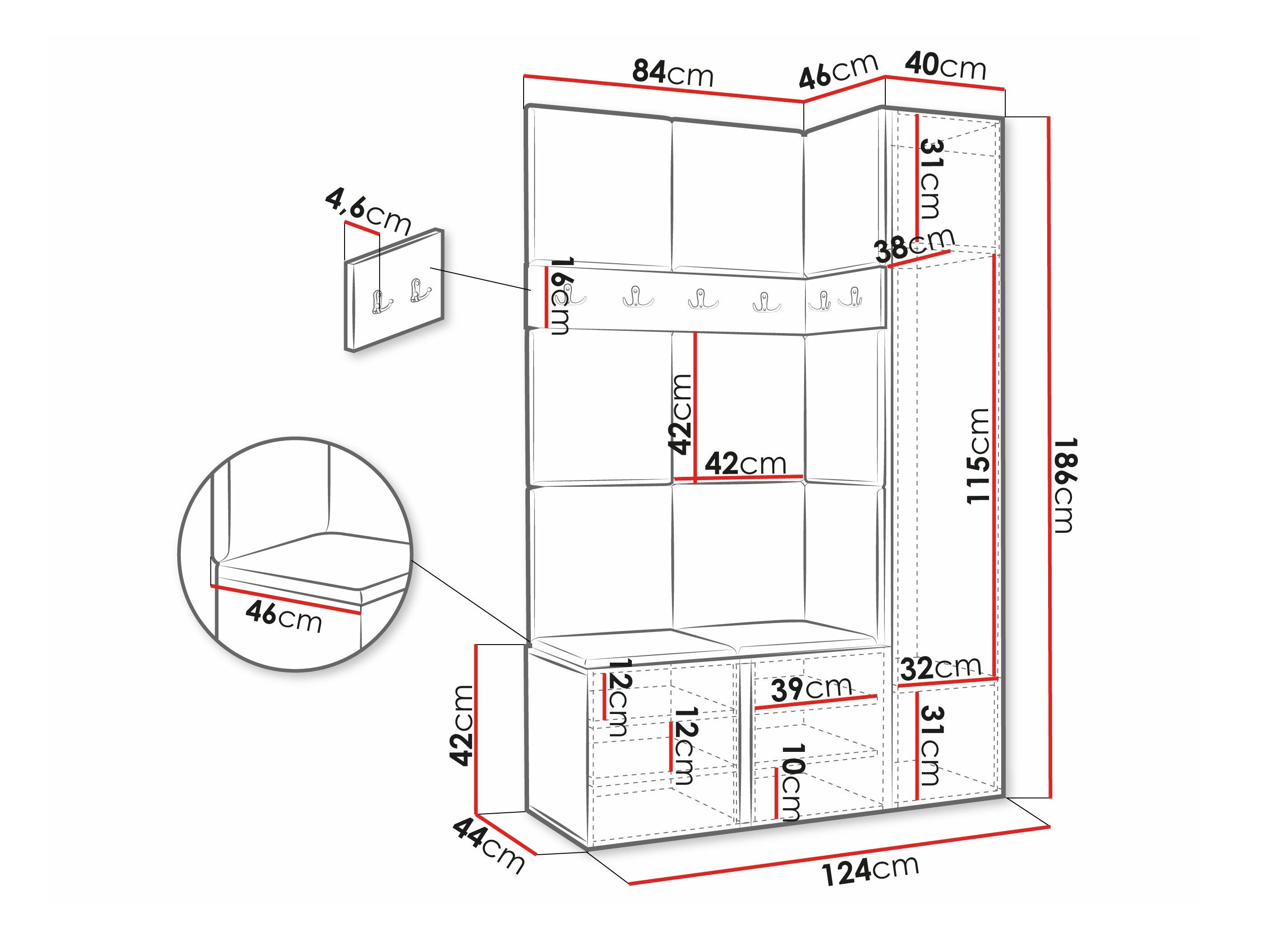 Meuble d'entrée Pinis IX (Chêne Artisan)