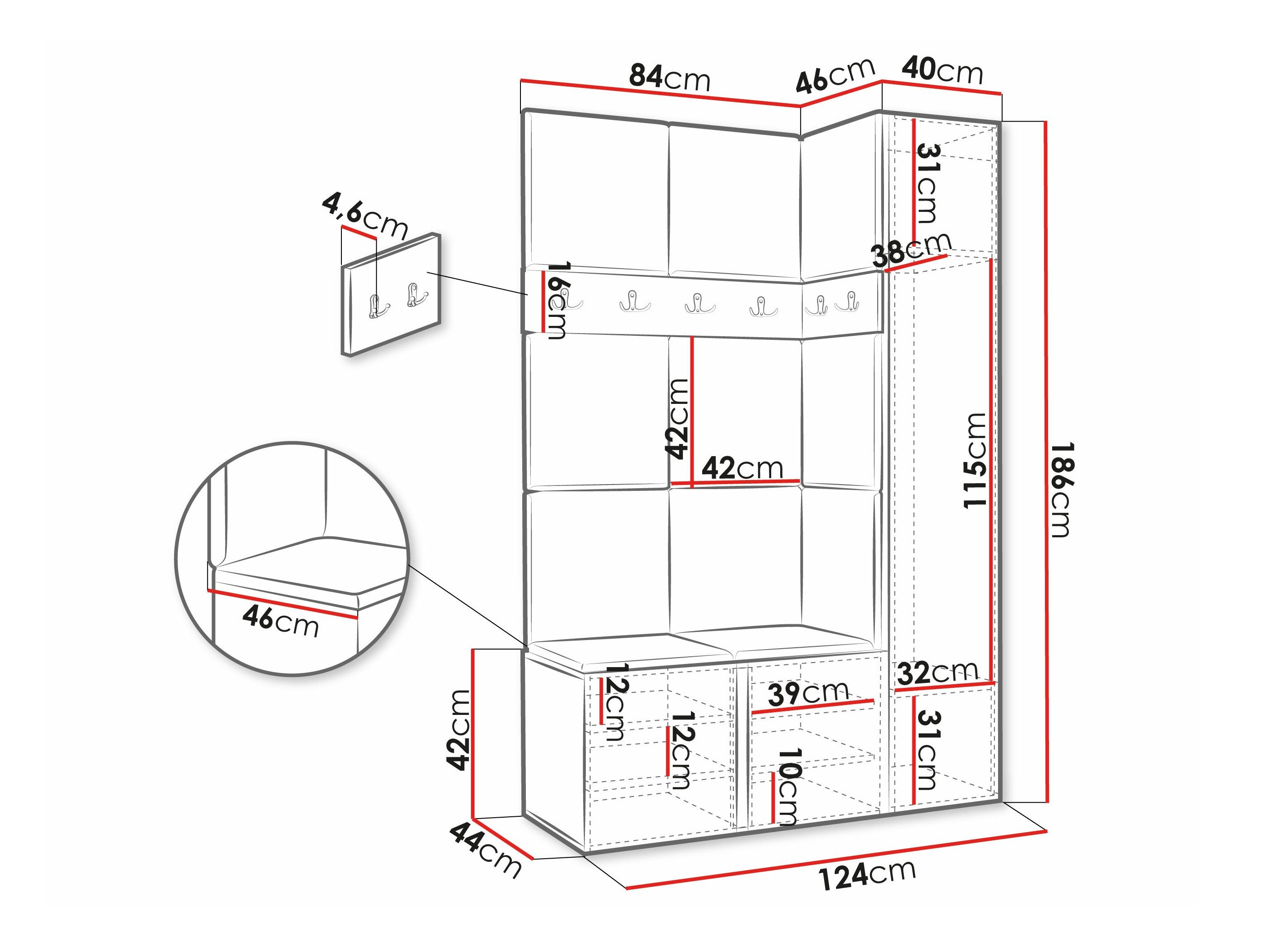 Meuble d'entrée Pinis IX (Chêne Artisan)