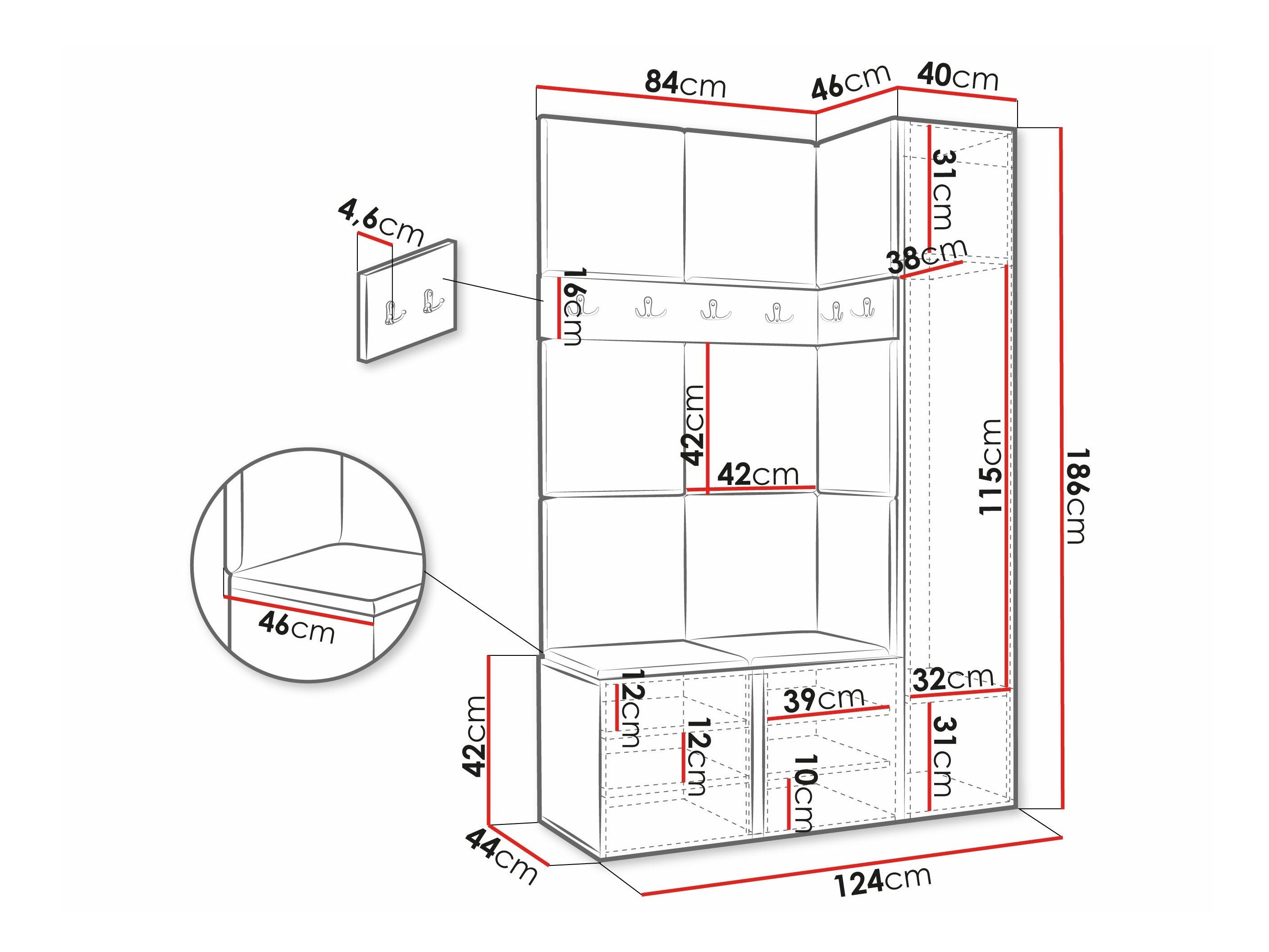 Meuble d'entrée Pinis IX (Chêne Artisan)