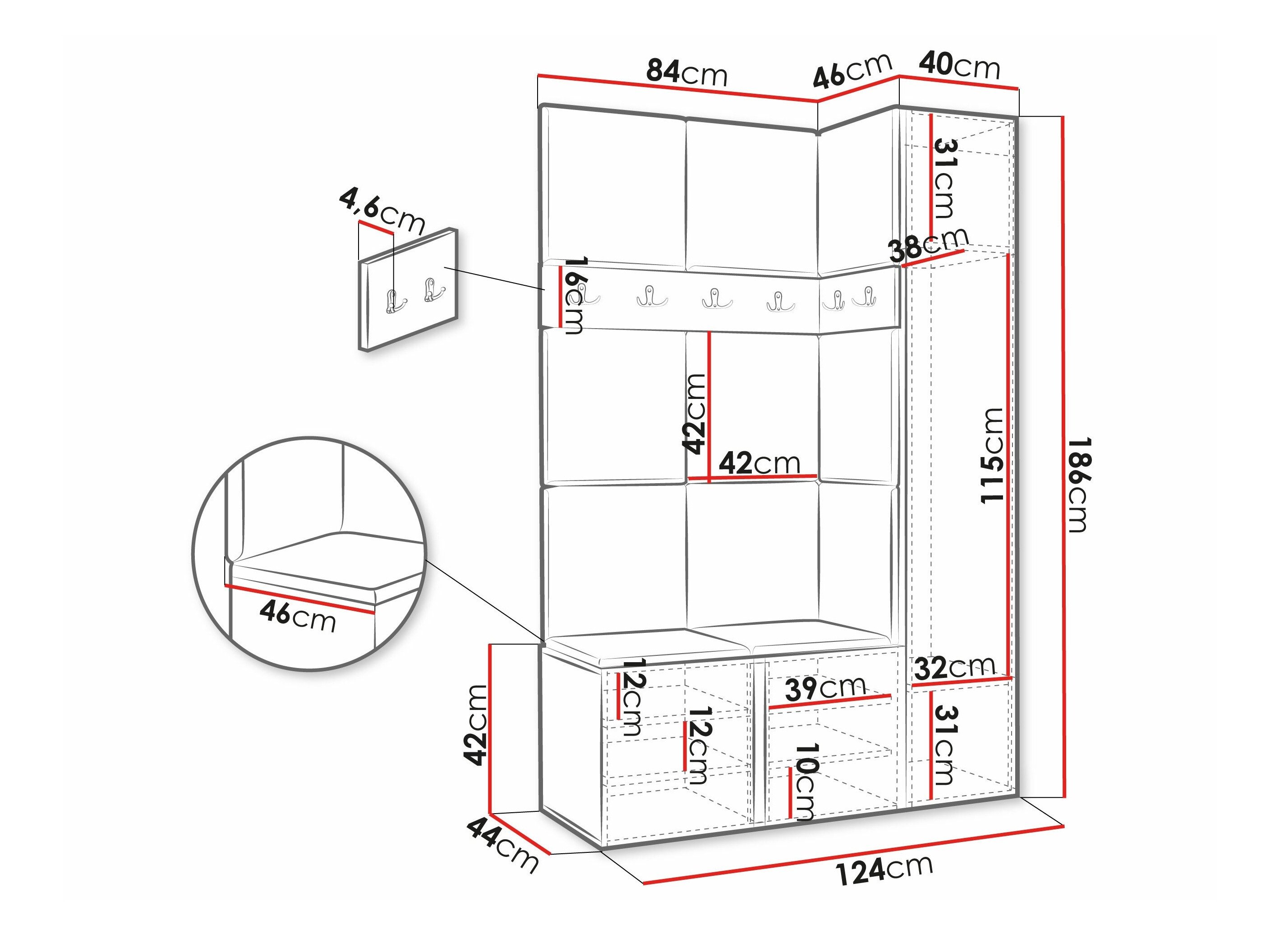 Meuble d'entrée Pinis IX (Chêne Artisan)