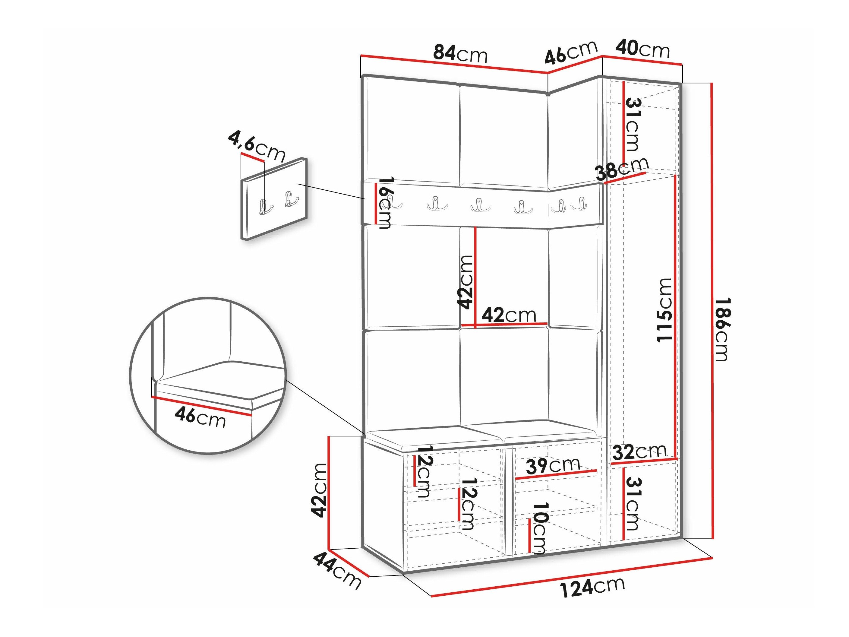 Meuble d'entrée Pinis IX (Chêne Artisan)