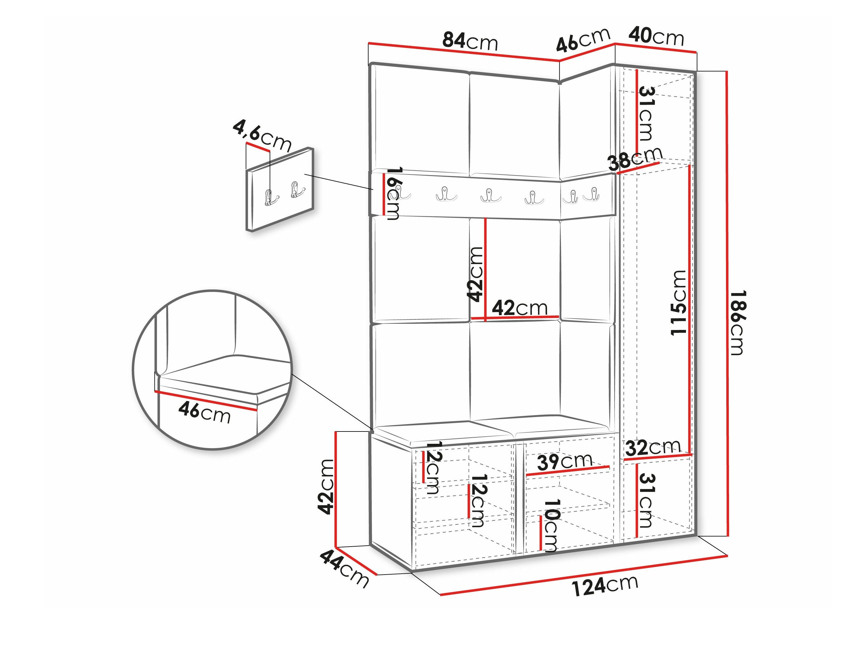 Meuble d'entrée Pinis IX (Graphite)