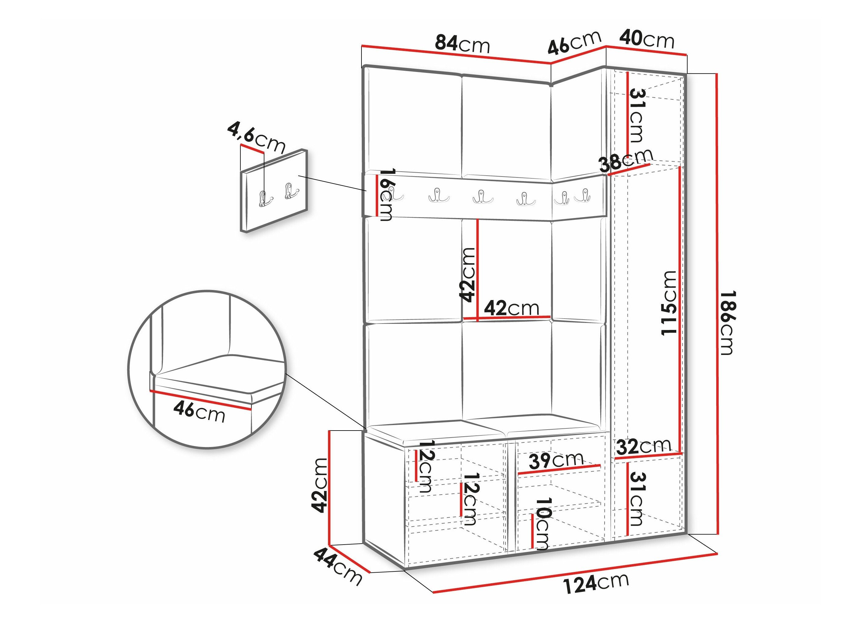 Meuble d'entrée Pinis IX (Graphite)