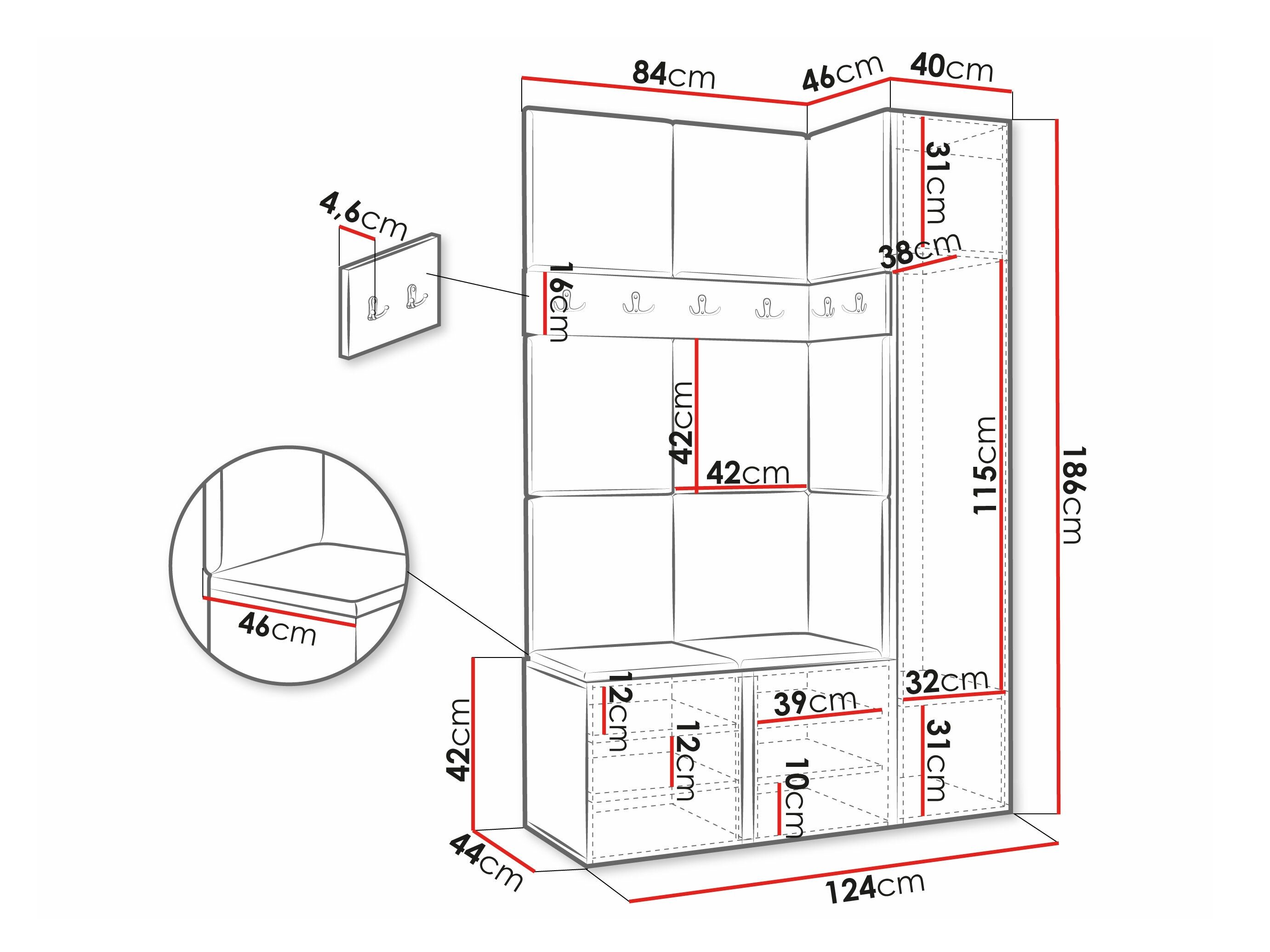 Meuble d'entrée Pinis IX (Graphite)