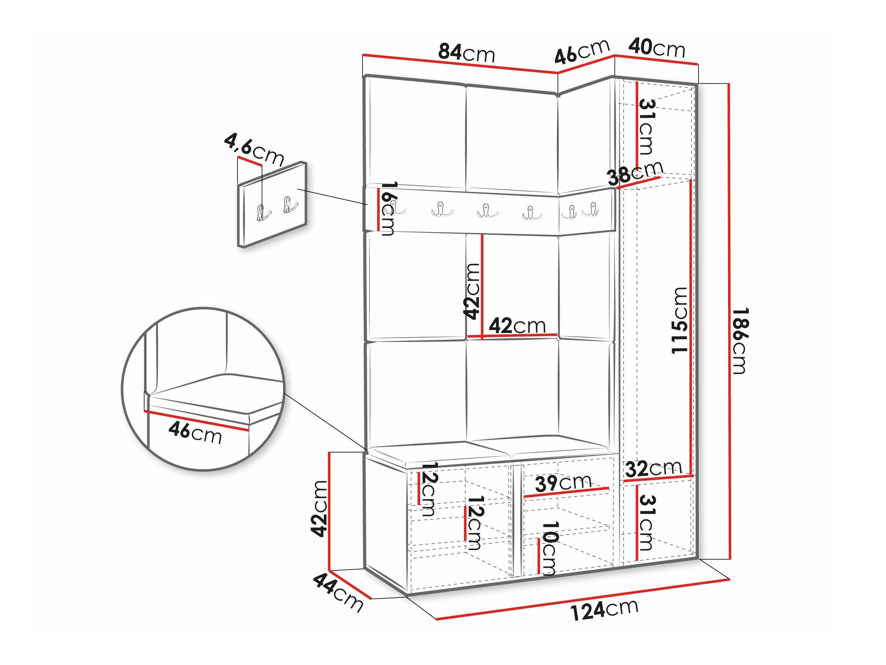 Meuble d'entrée Pinis IX (Graphite)