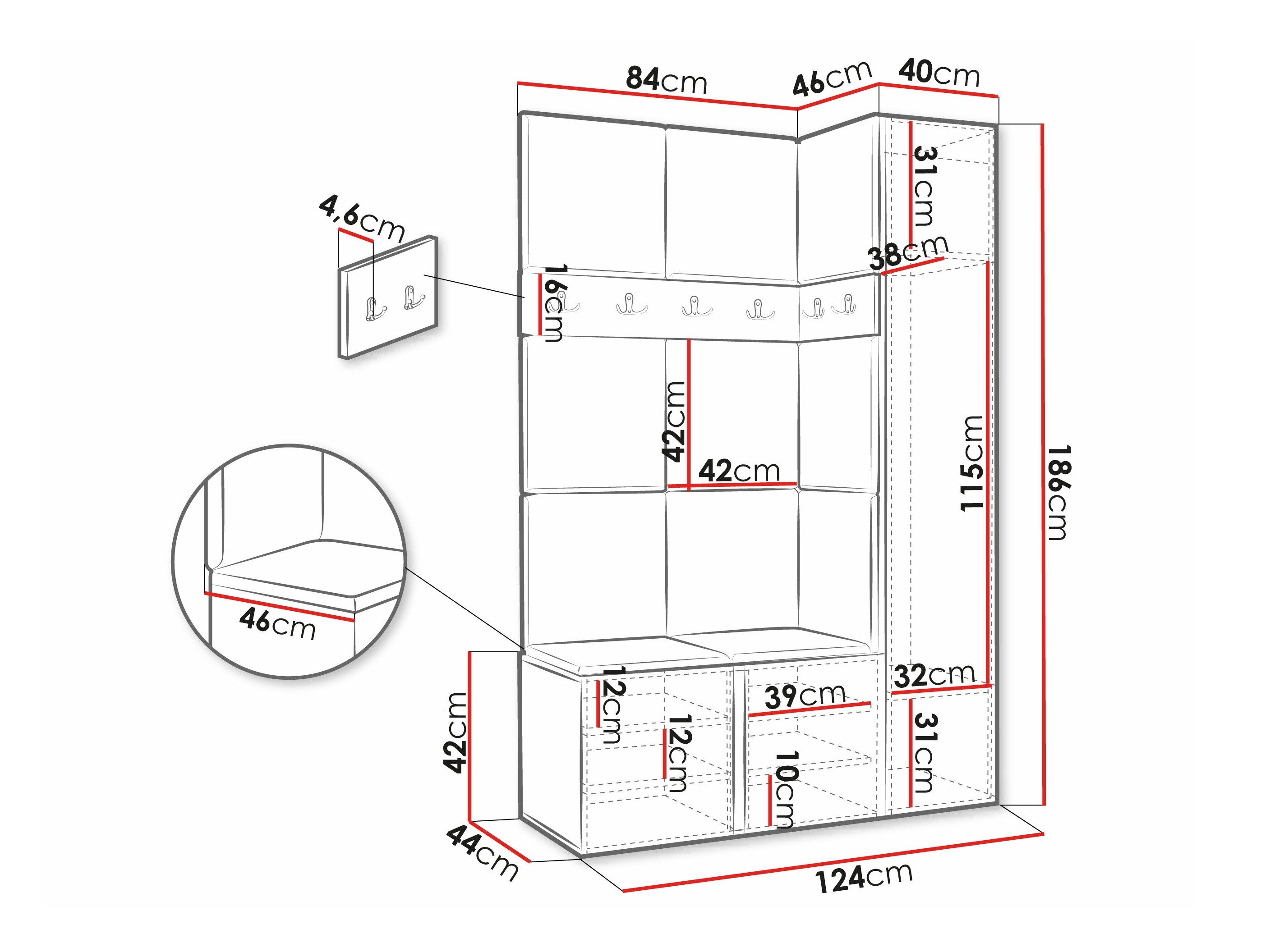Meuble d'entrée Pinis IX (Graphite)