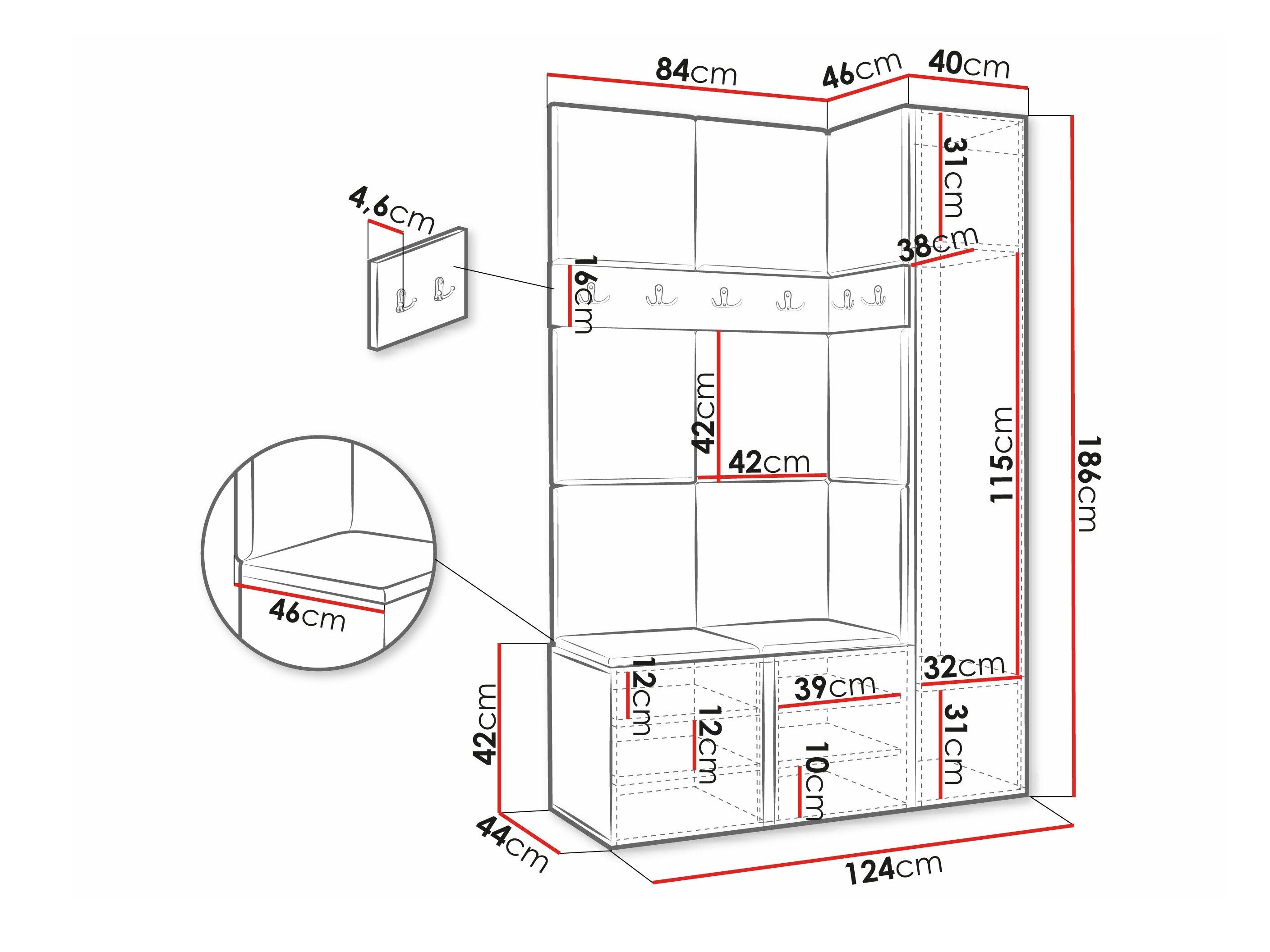Meuble d'entrée Pinis IX (Graphite)