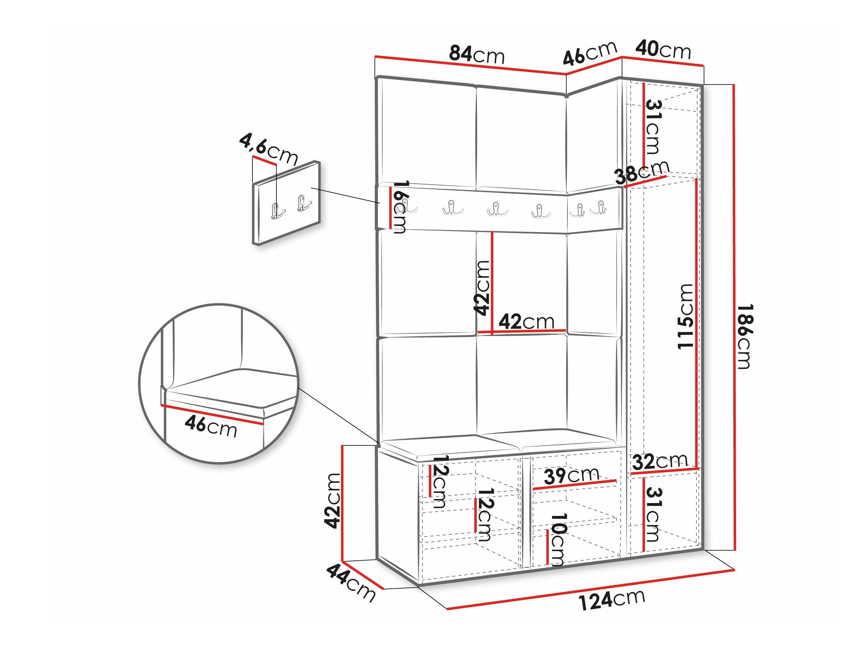 Meuble d'entrée Pinis IX (Graphite)