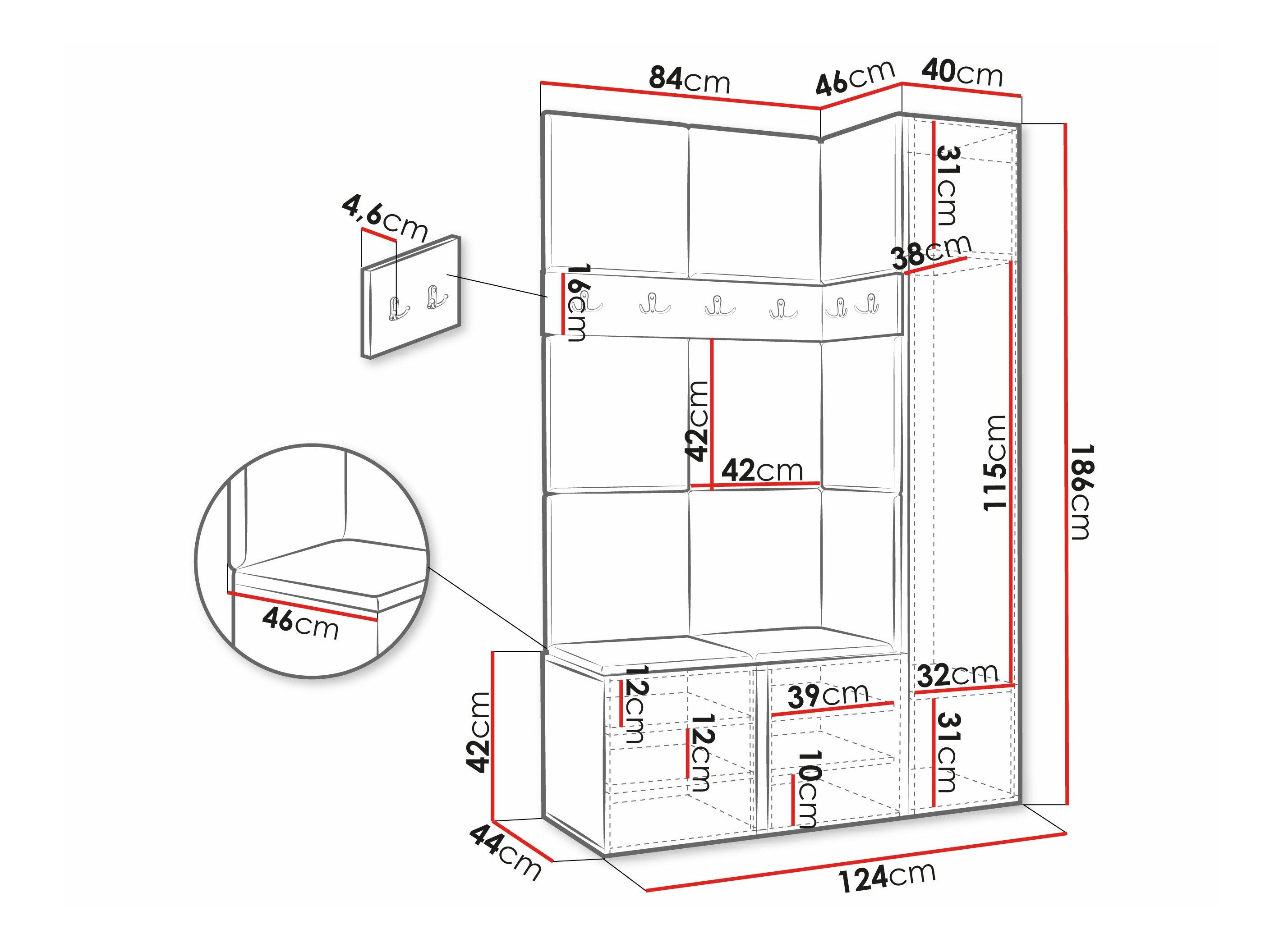Meuble d'entrée Pinis IX (Graphite)