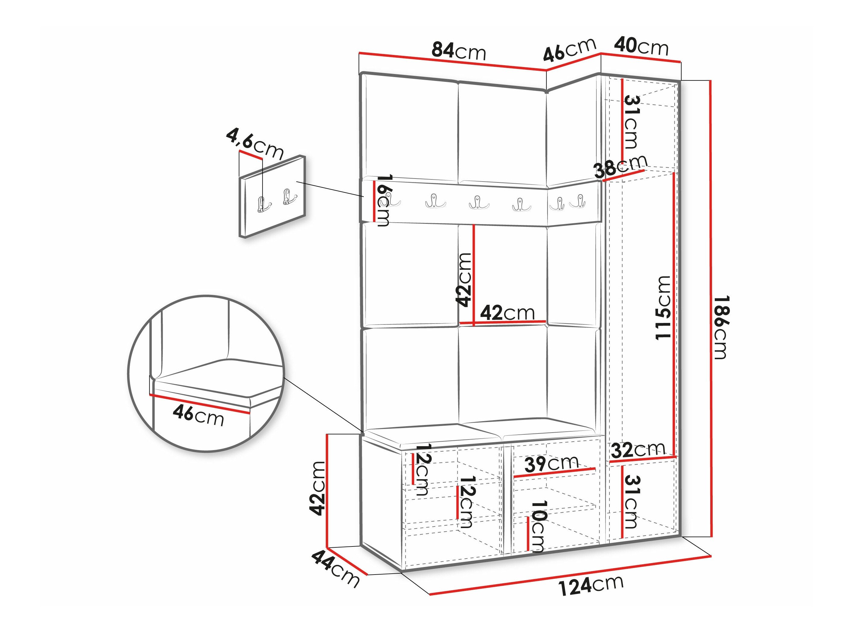 Meuble d'entrée Pinis IX (Graphite)