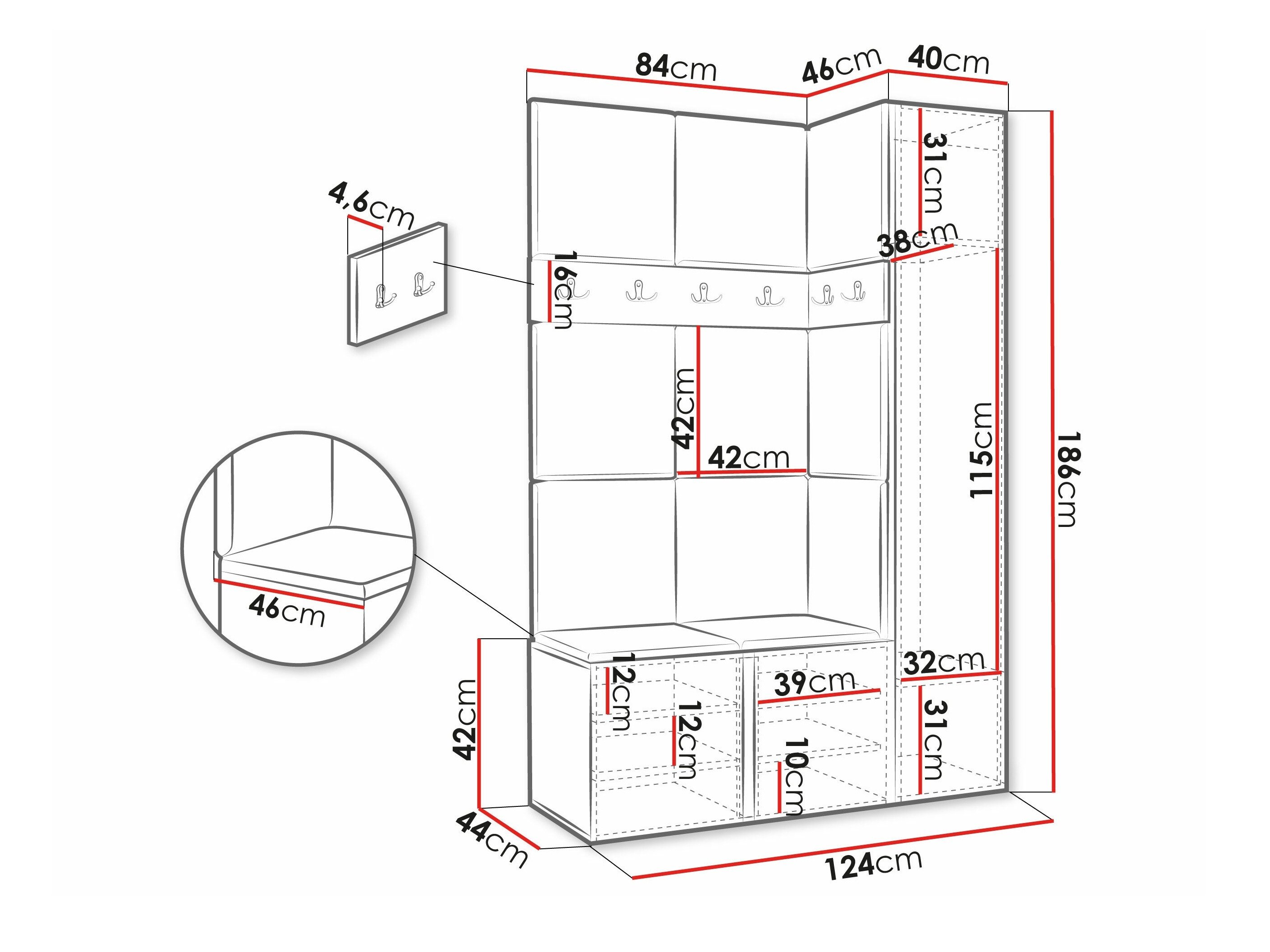 Meuble d'entrée Pinis IX (Graphite)