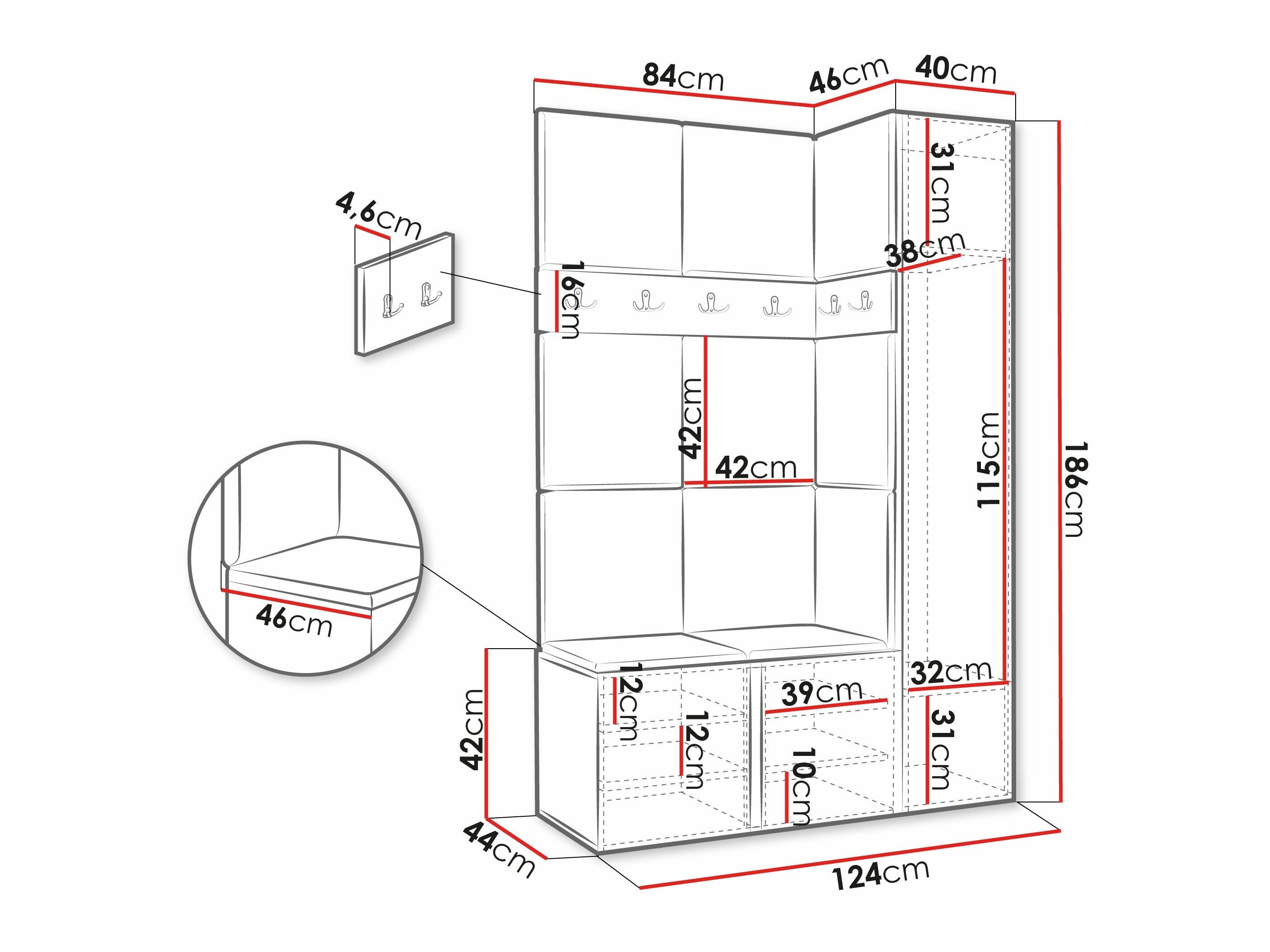 Meuble d'entrée Pinis IX (Graphite)