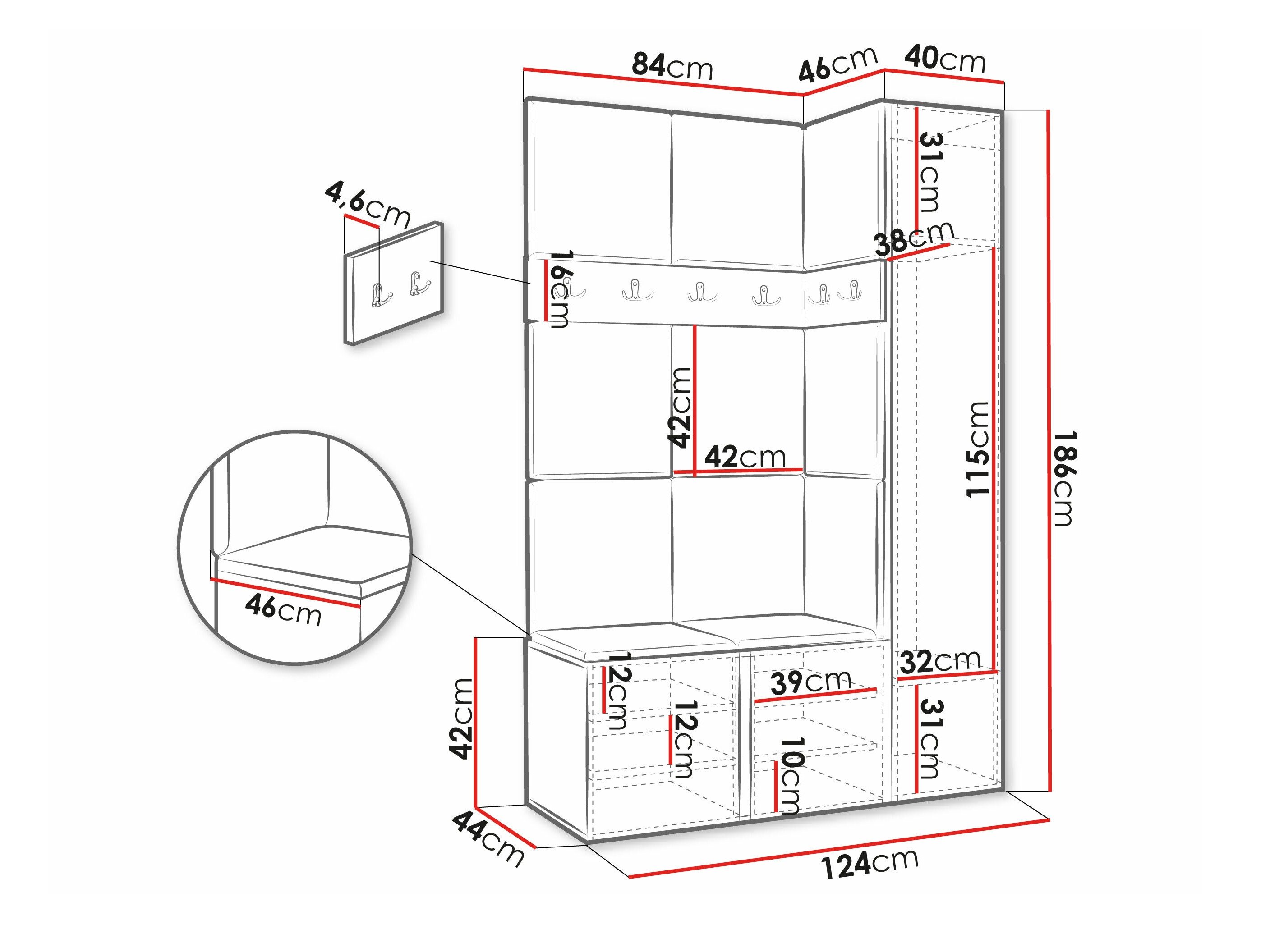 Meuble d'entrée Hartford 277 (Blanc)