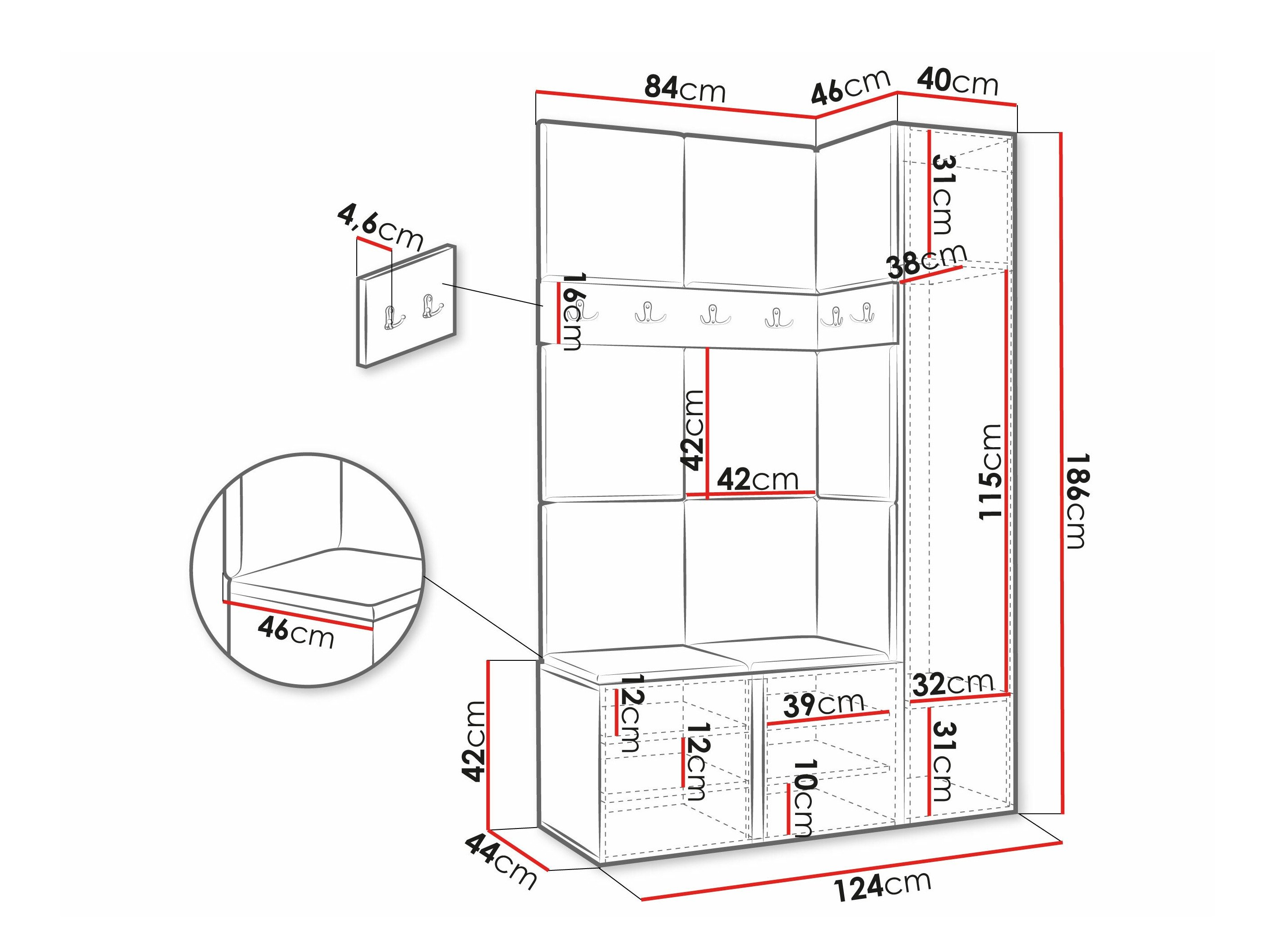 Meuble d'entrée Hartford 277 (Blanc)