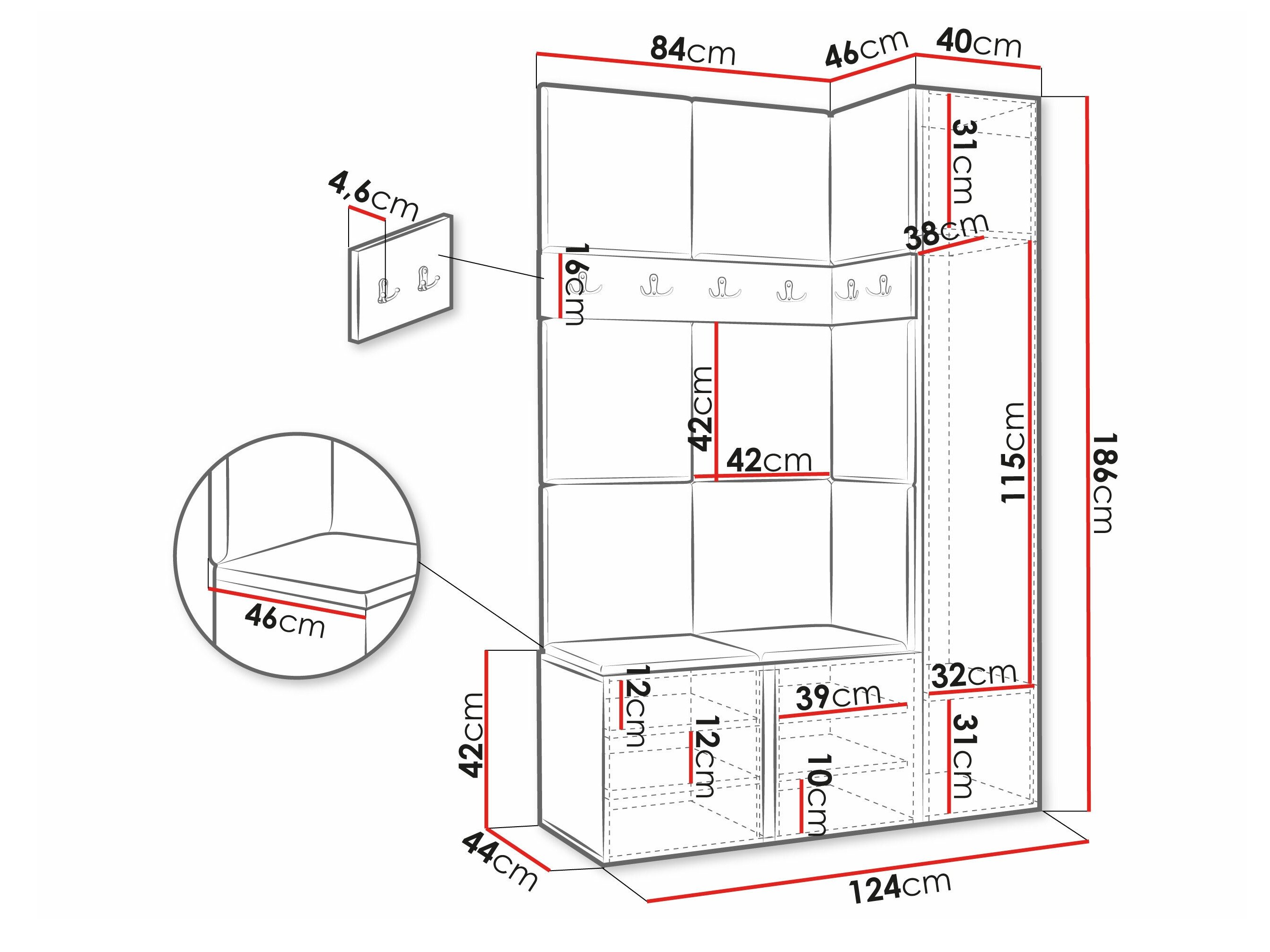 Meuble d'entrée Hartford 277 (Cachemire)