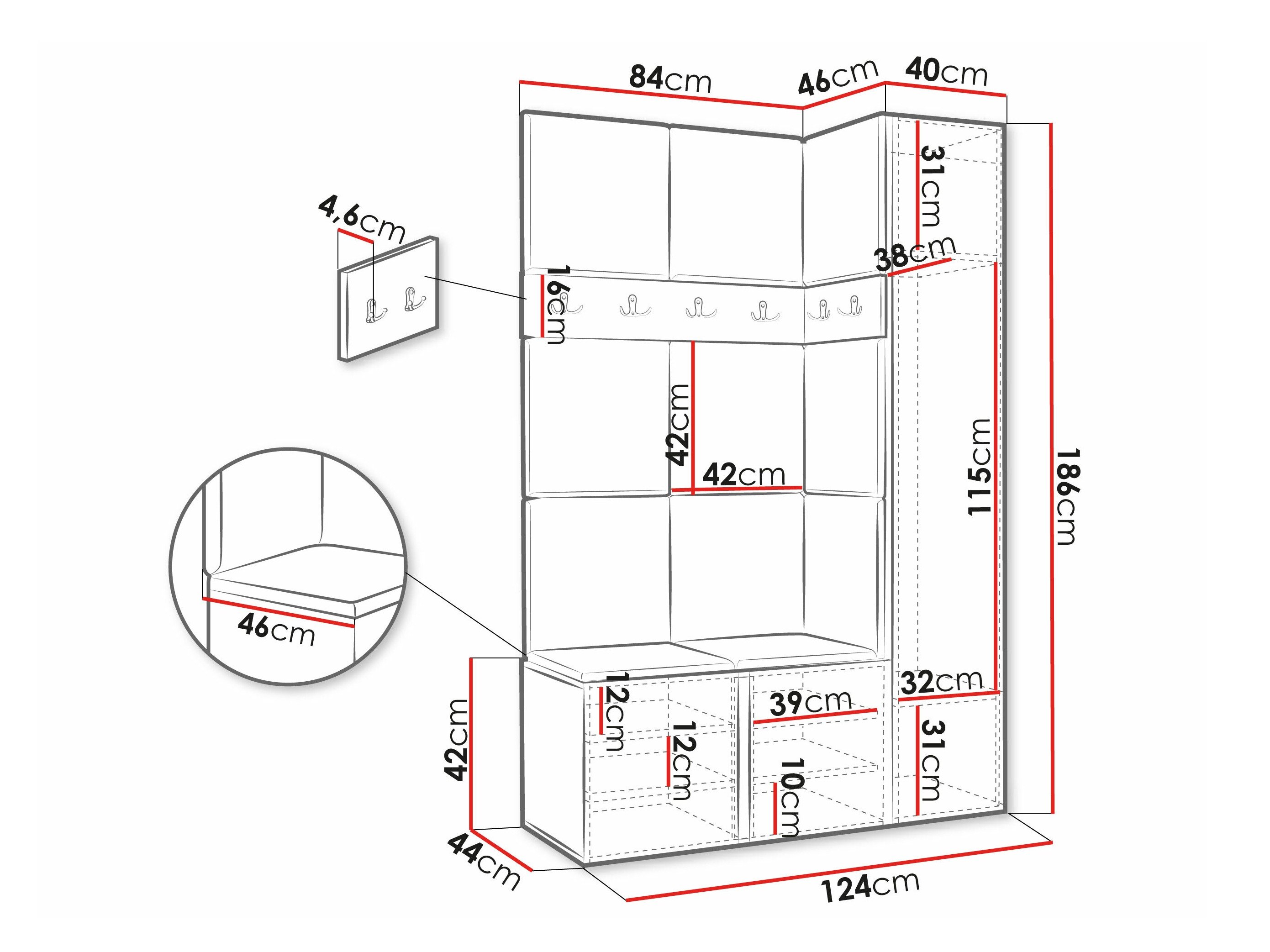 Meuble d'entrée Hartford 277 (Cachemire)