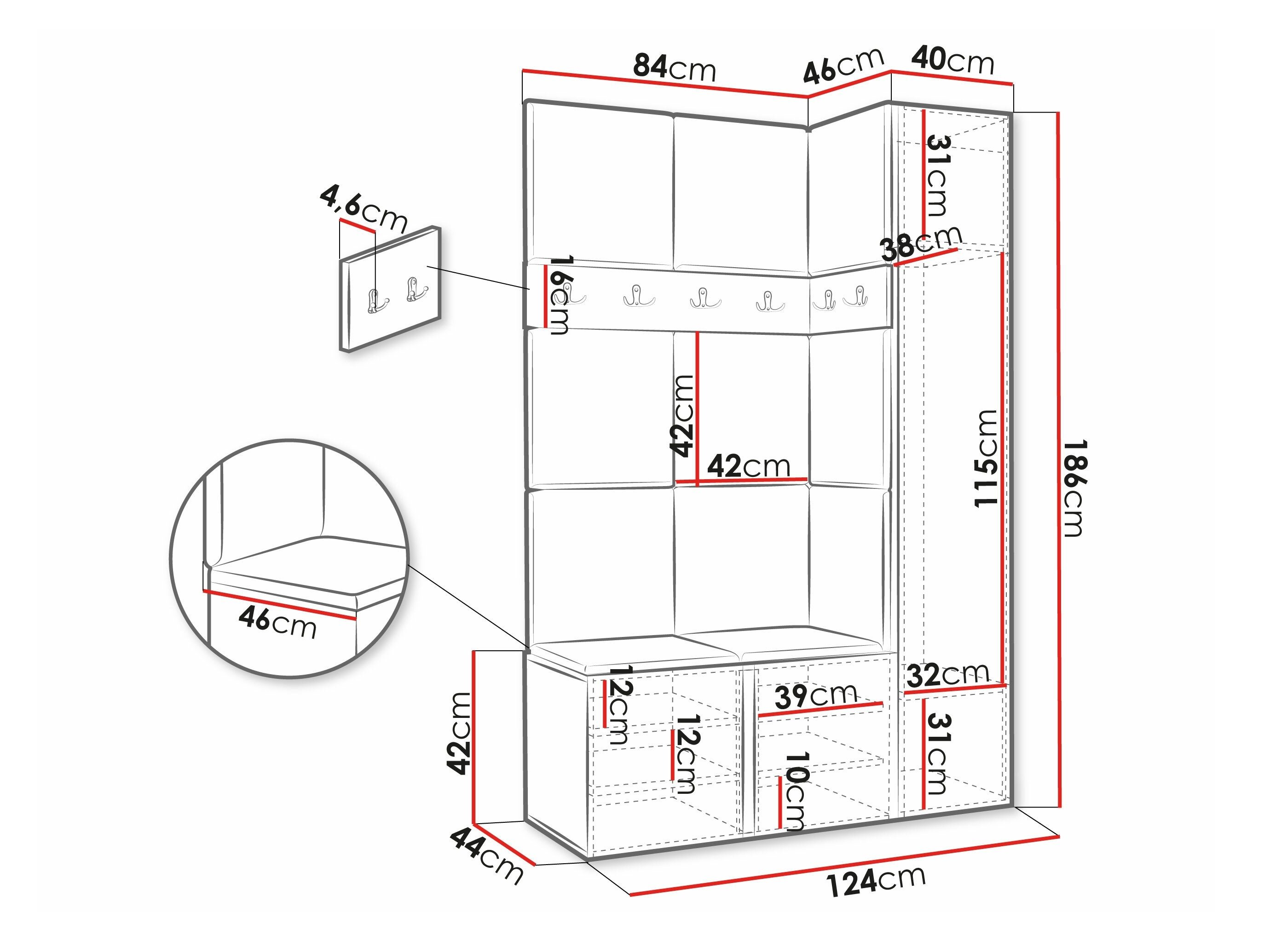 Meuble d'entrée Hartford 277 (Cachemire)