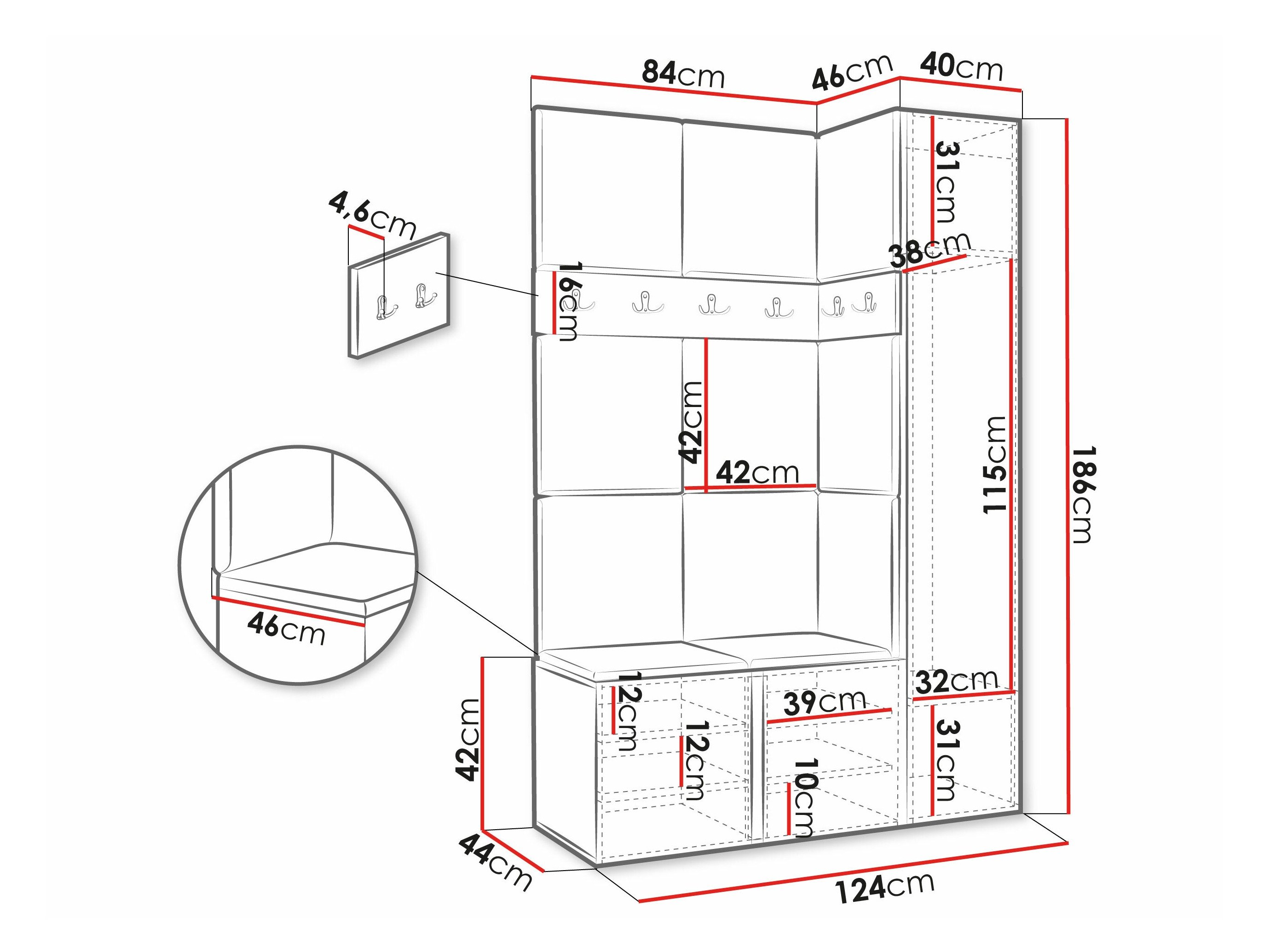 Meuble d'entrée Hartford 277 (Cachemire)