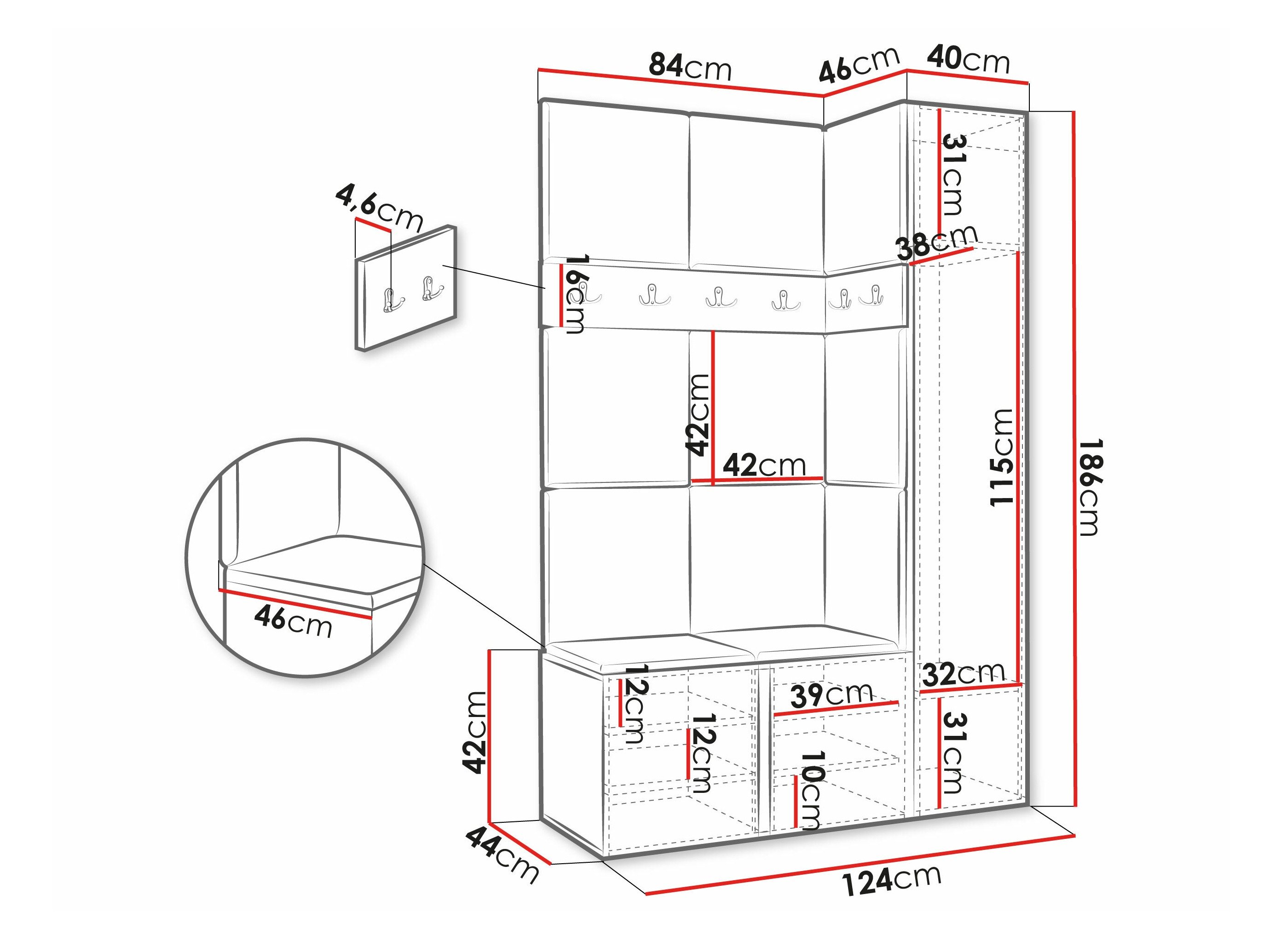 Meuble d'entrée Hartford 277 (Chêne Artisan)