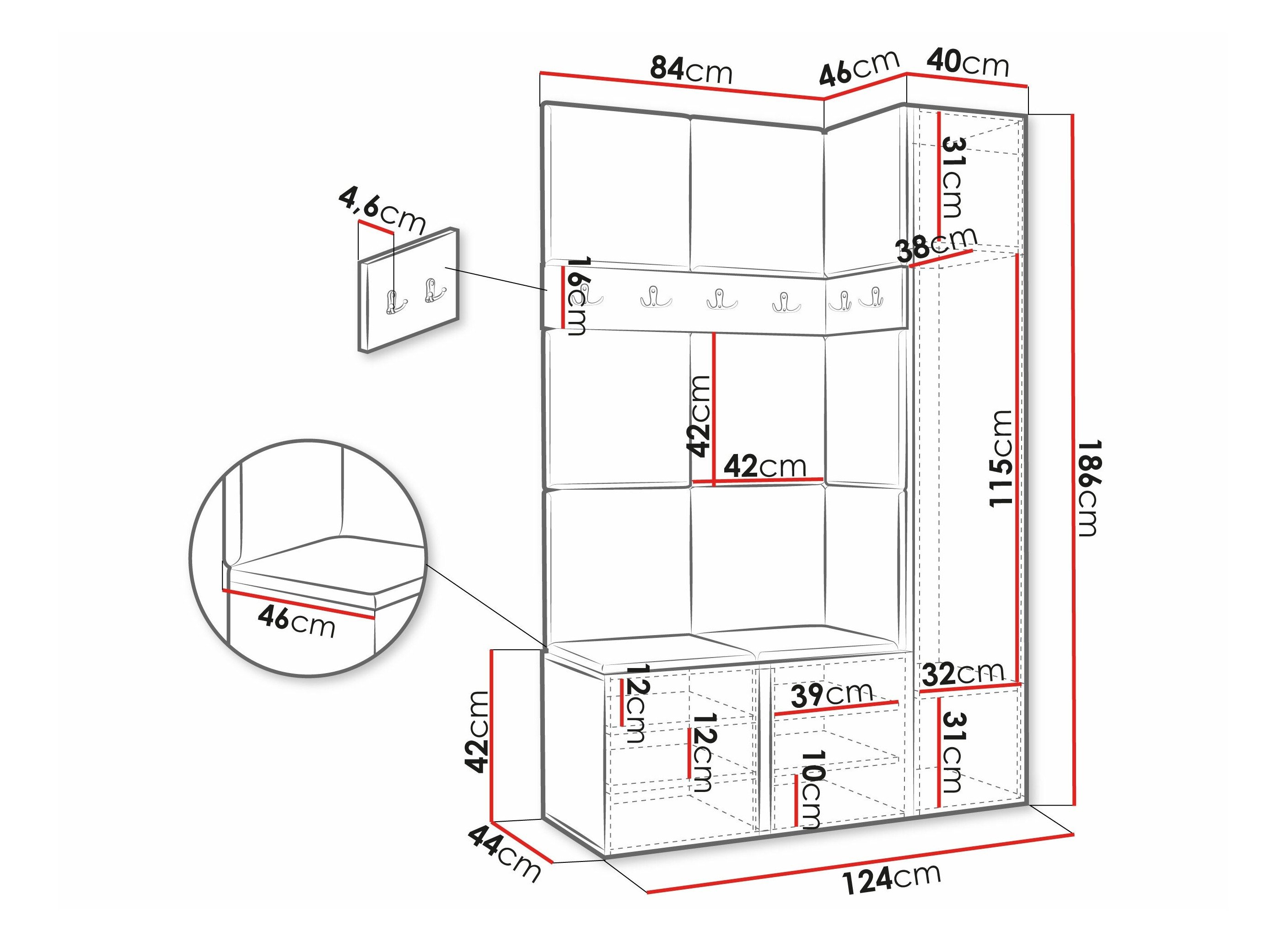 Meuble d'entrée Hartford 277 (Chêne Artisan)