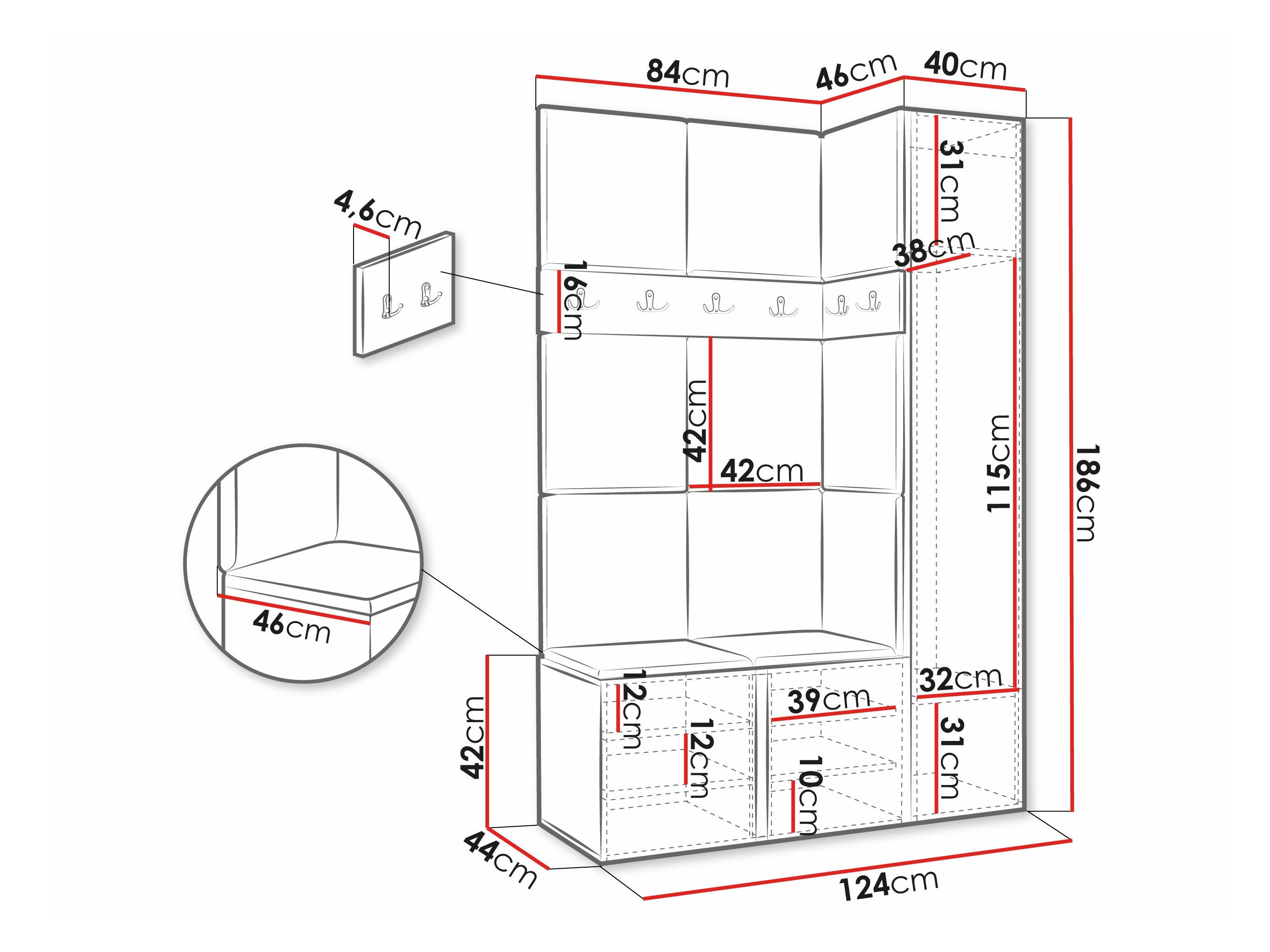 Meuble d'entrée Hartford 277 (Graphite)