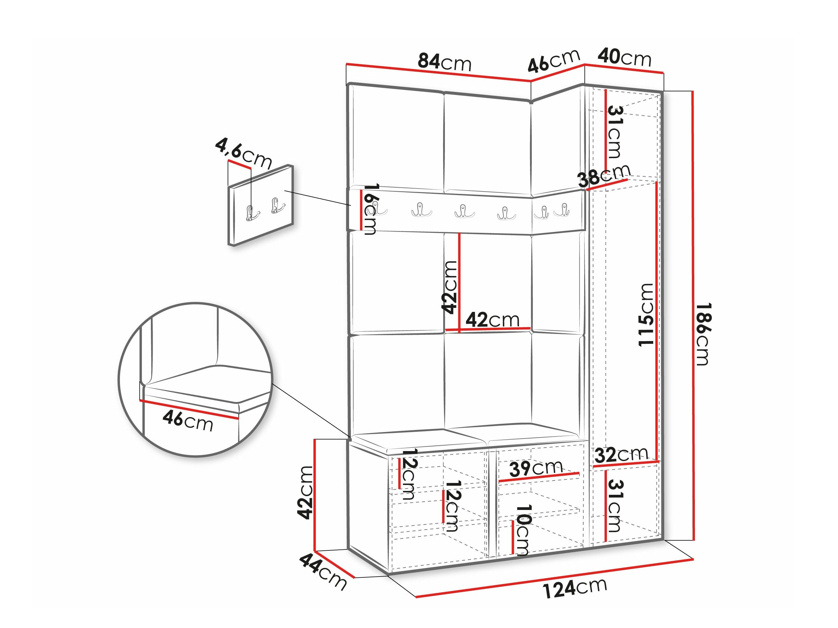Meuble d'entrée Hartford 277 (Manila 02)