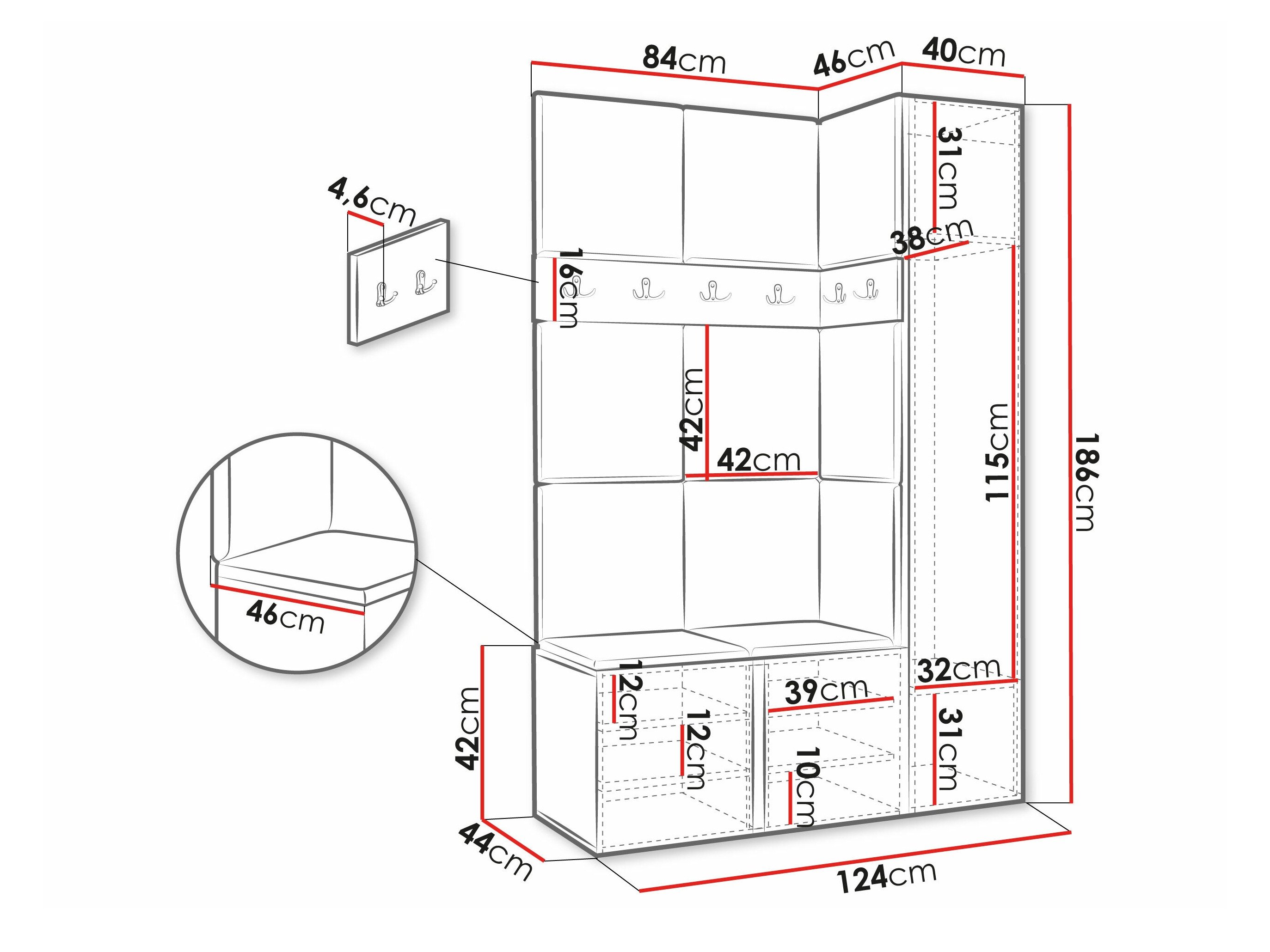 Meuble d'entrée Hartford 277 (Manila 09)