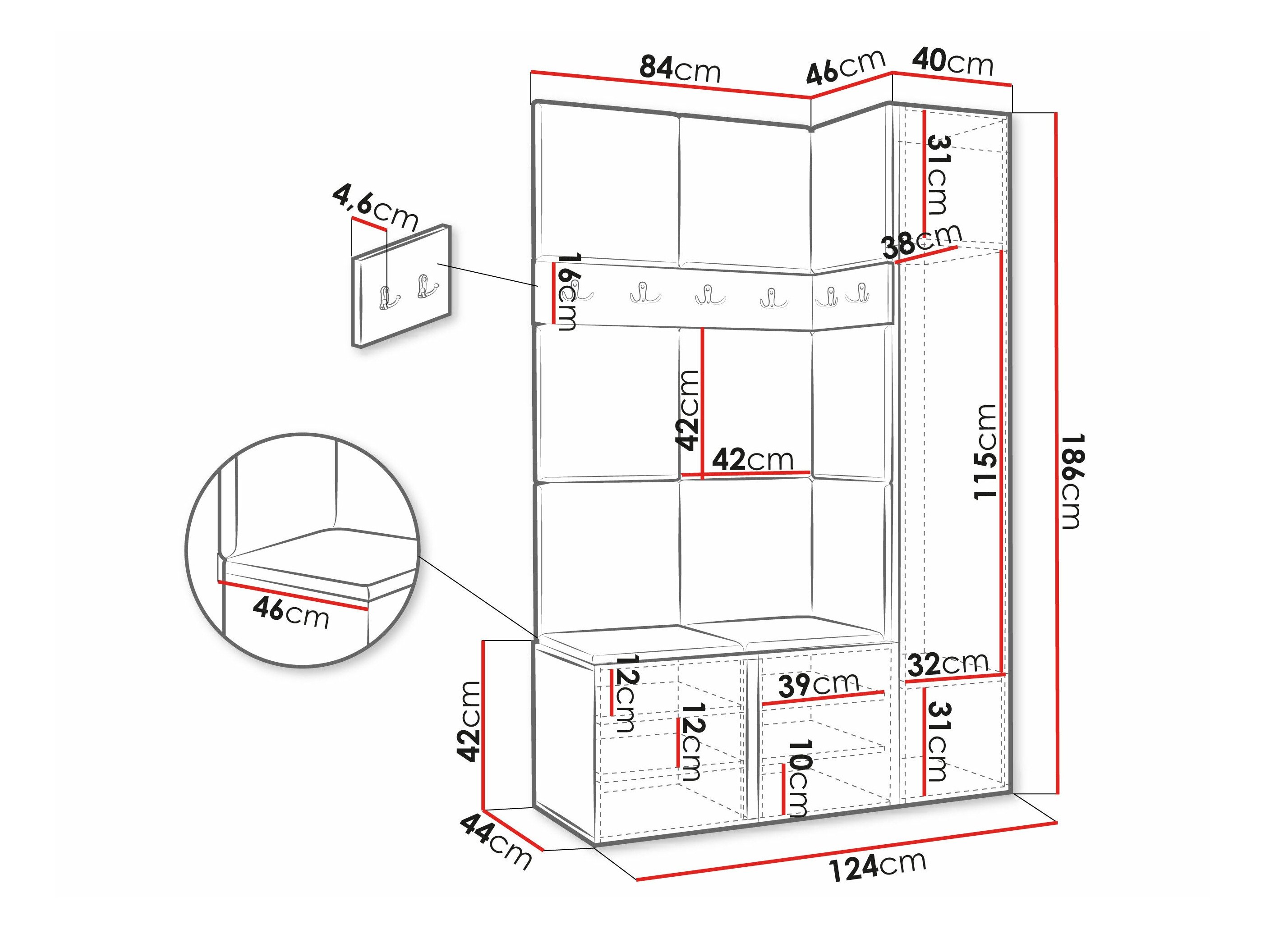 Meuble d'entrée Hartford 277 (Manila 16)