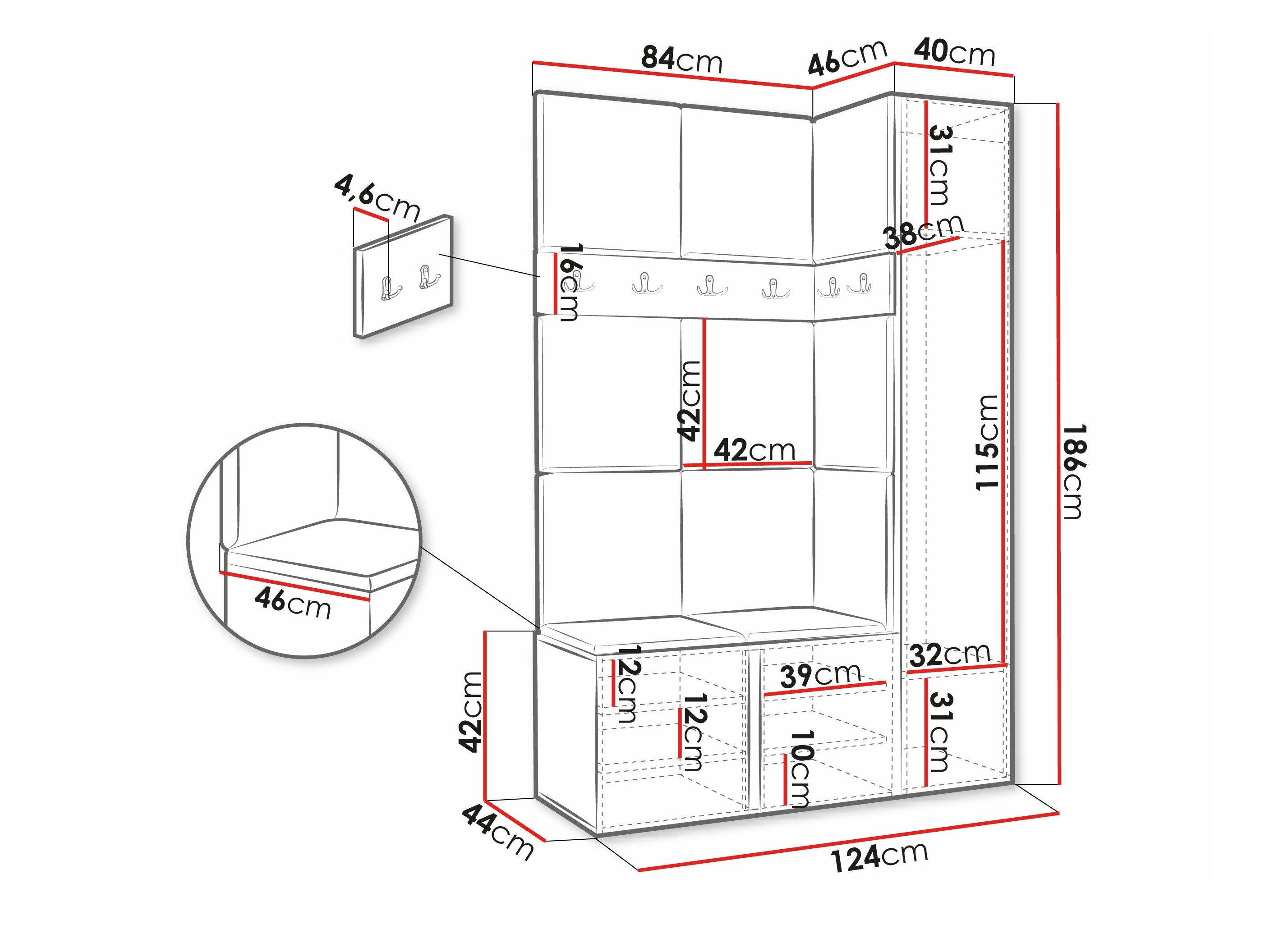 Meuble d'entrée Hartford 277 (Manila 16)