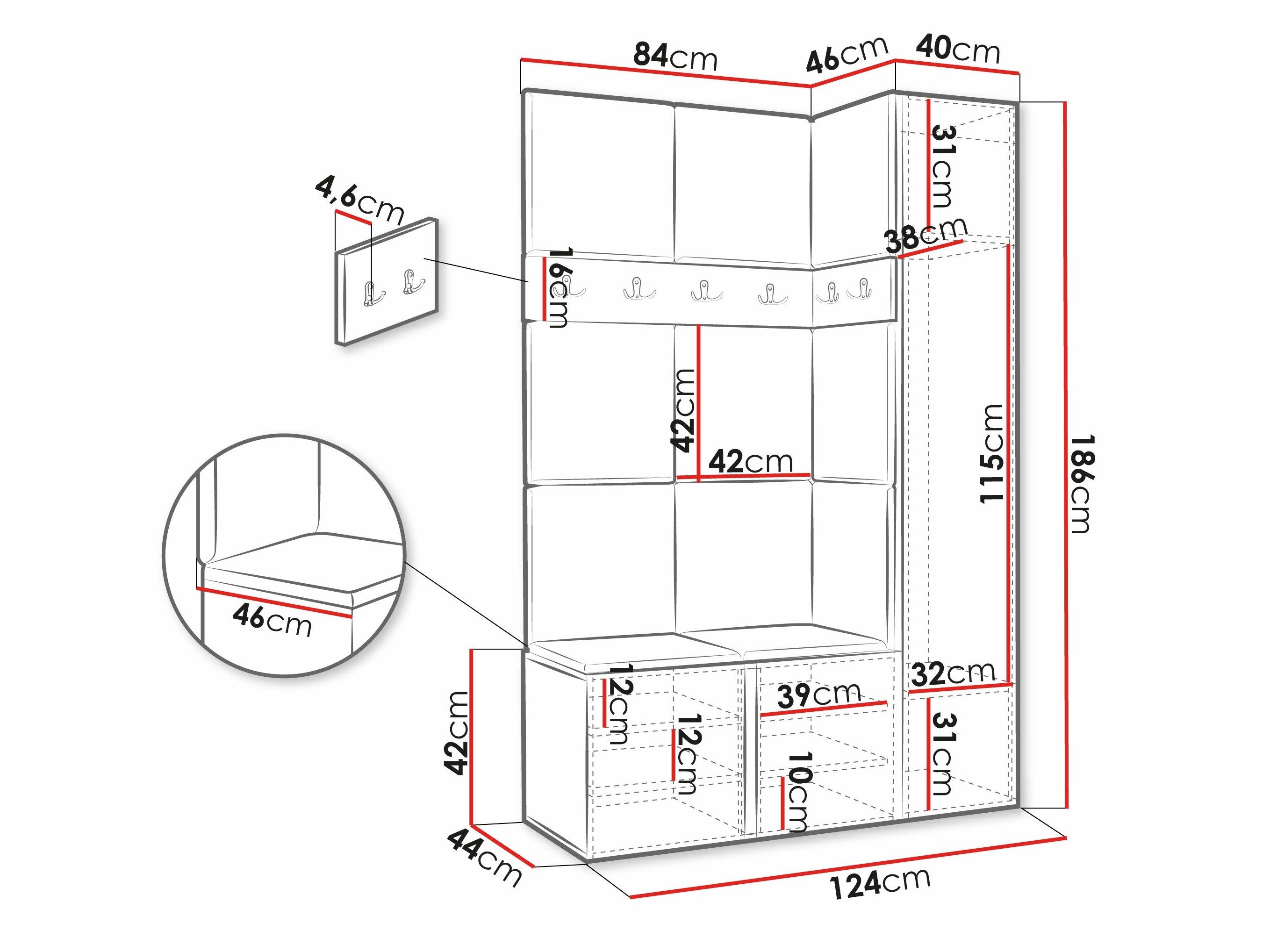 Meuble d'entrée Hartford 277 (Manila 35)