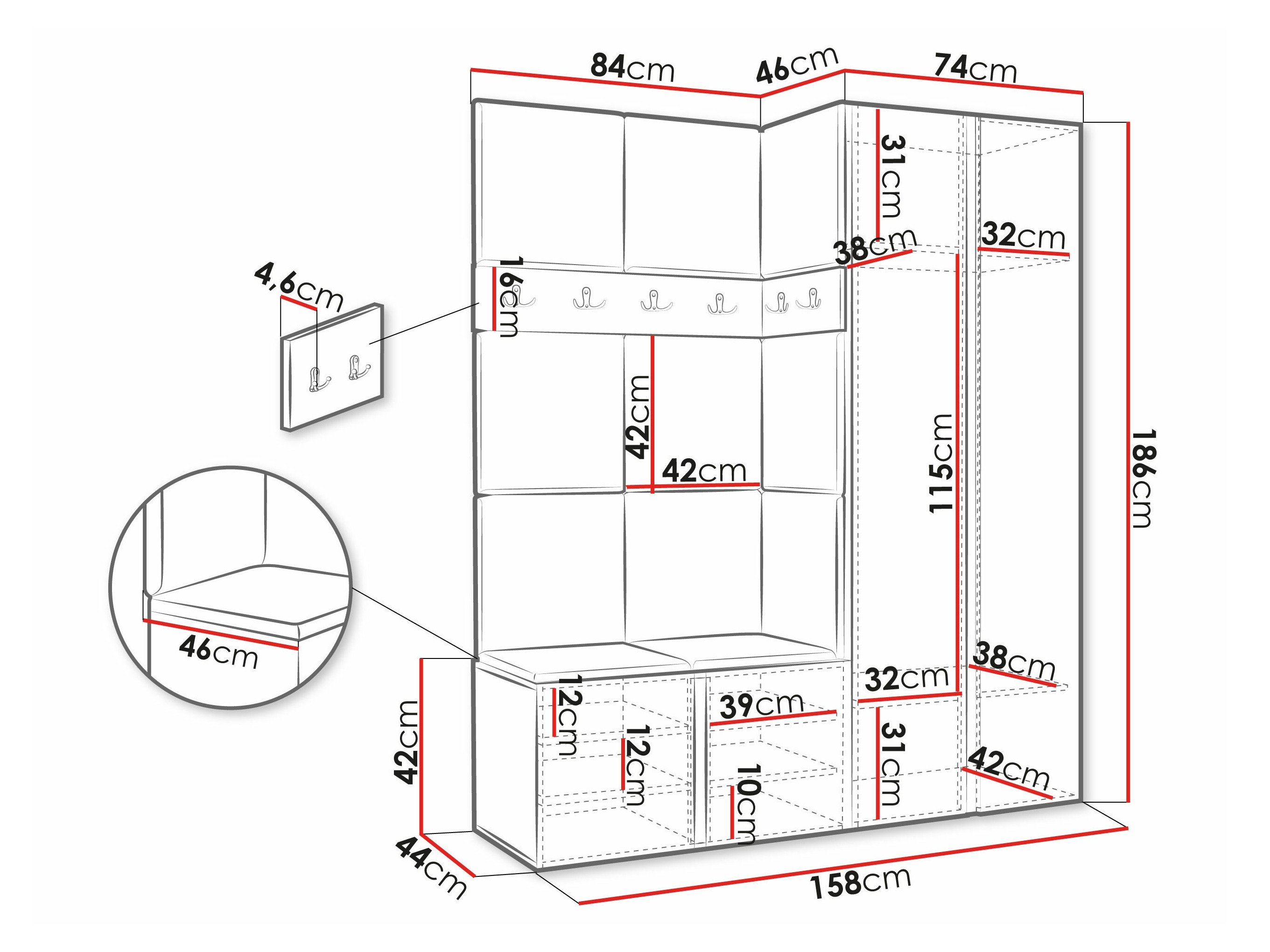 Meuble d'entrée Pinis X (Manila 18)