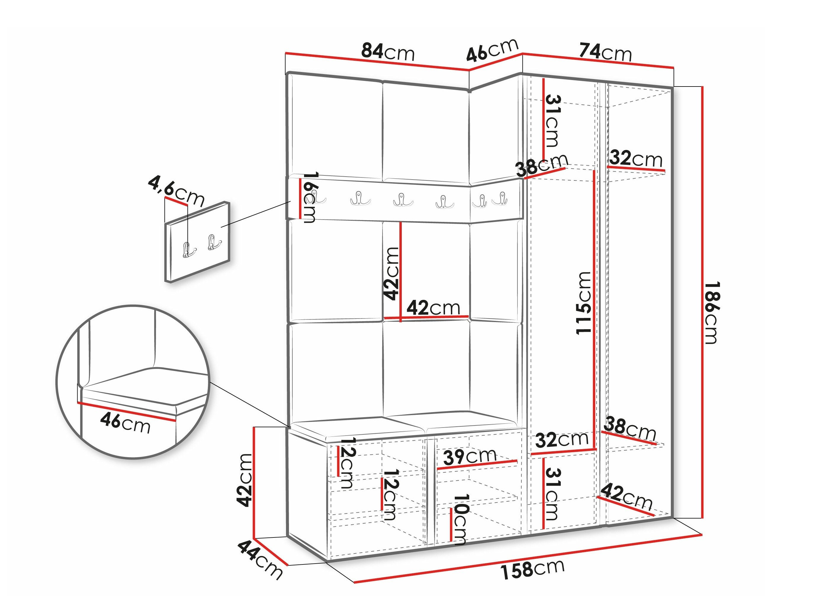 Meuble d'entrée Pinis X (Manila 26)