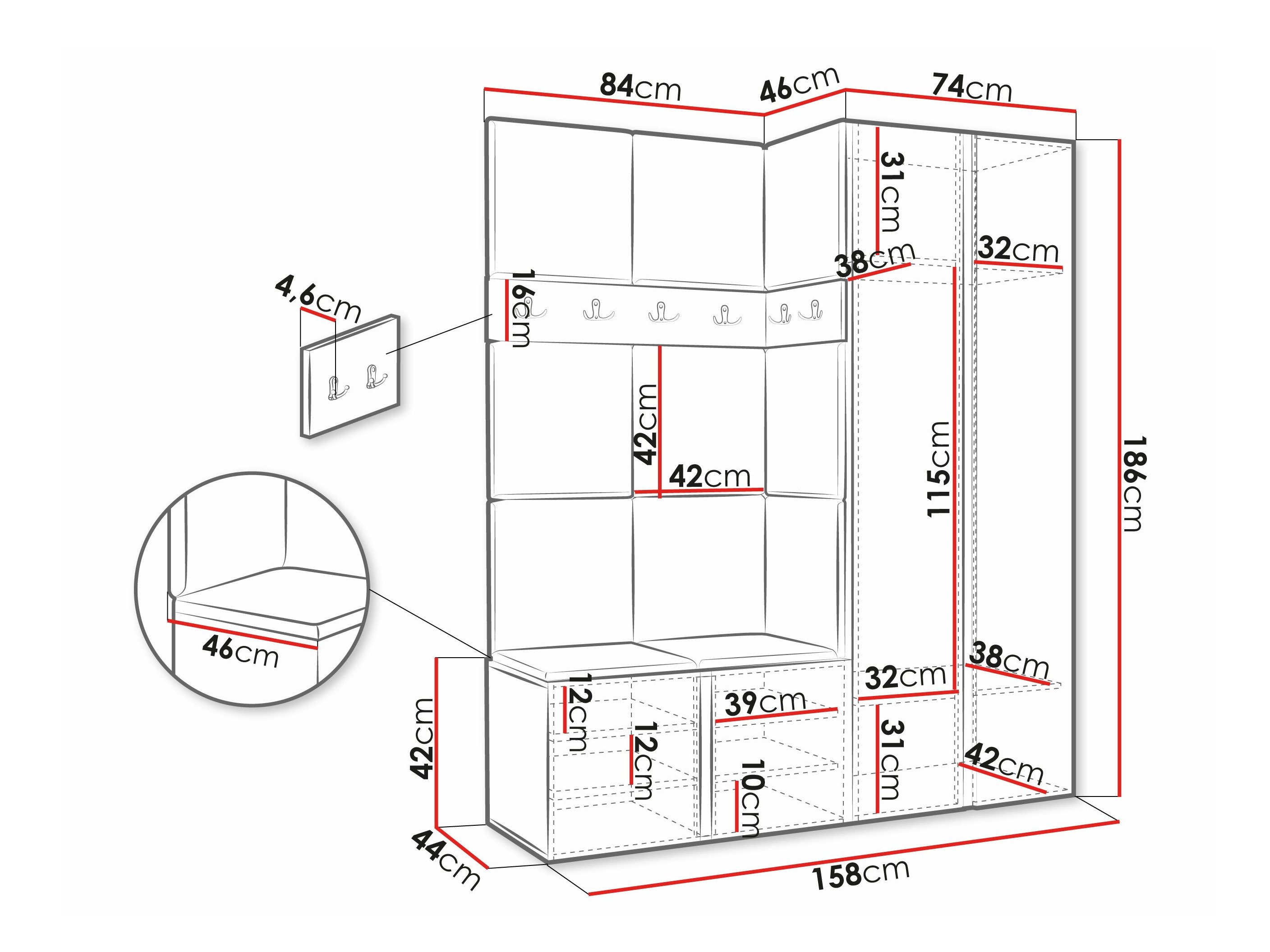 Meuble d'entrée Pinis X (Manila 35)