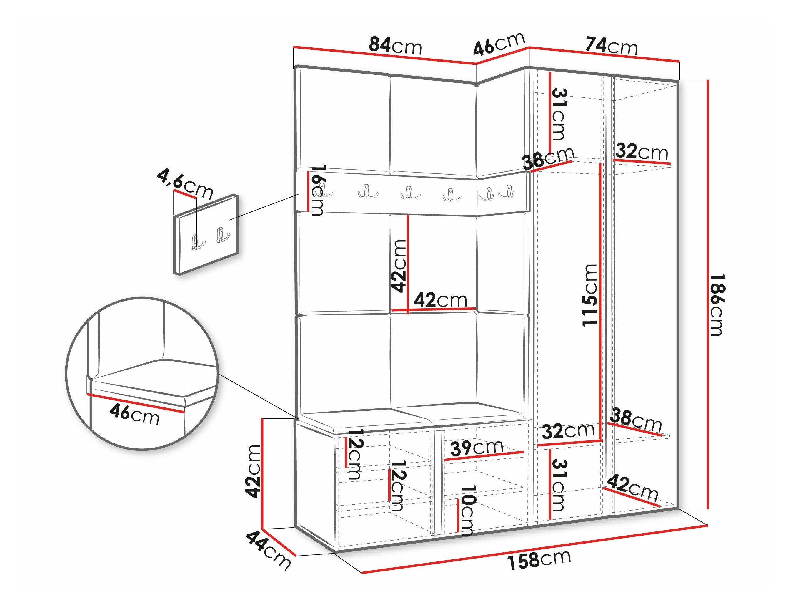 Meuble d'entrée Pinis X (Blanc)