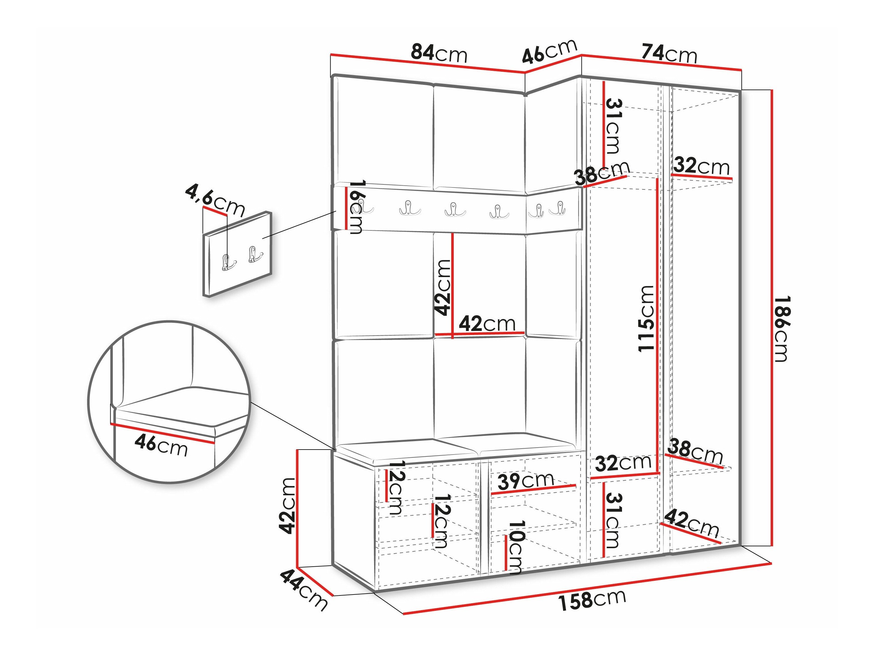 Meuble d'entrée Pinis X (Blanc)