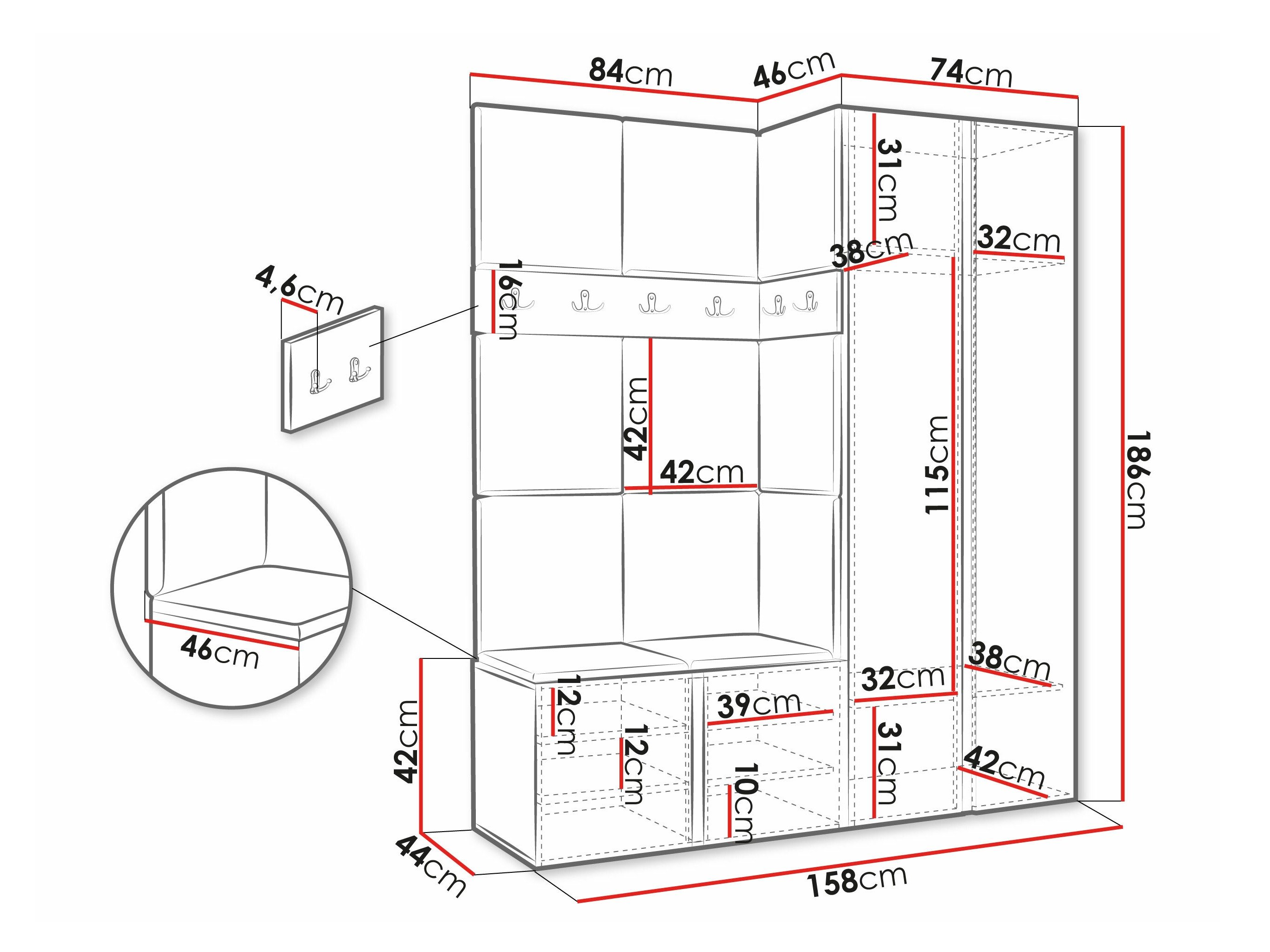 Meuble d'entrée Pinis X (Cachemire)