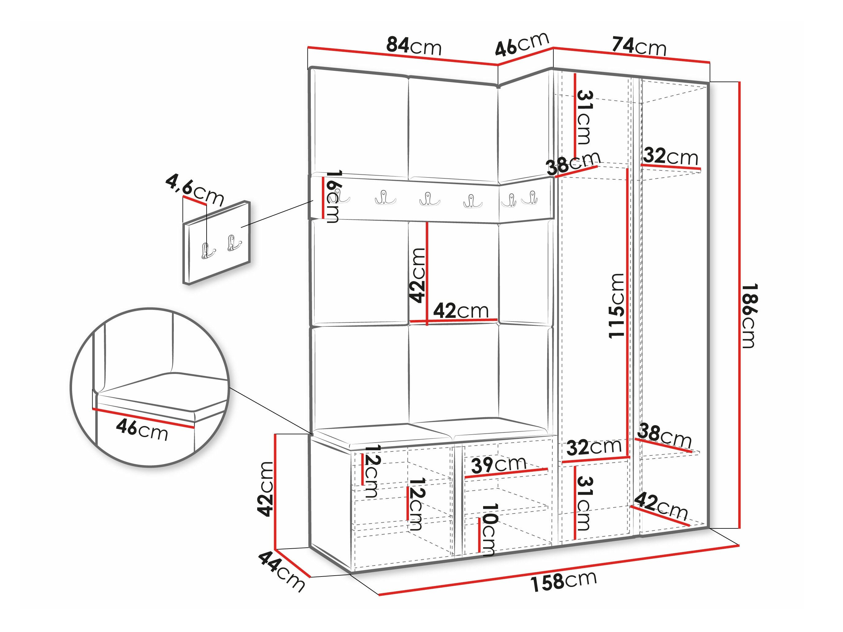 Meuble d'entrée Pinis X (Cachemire)