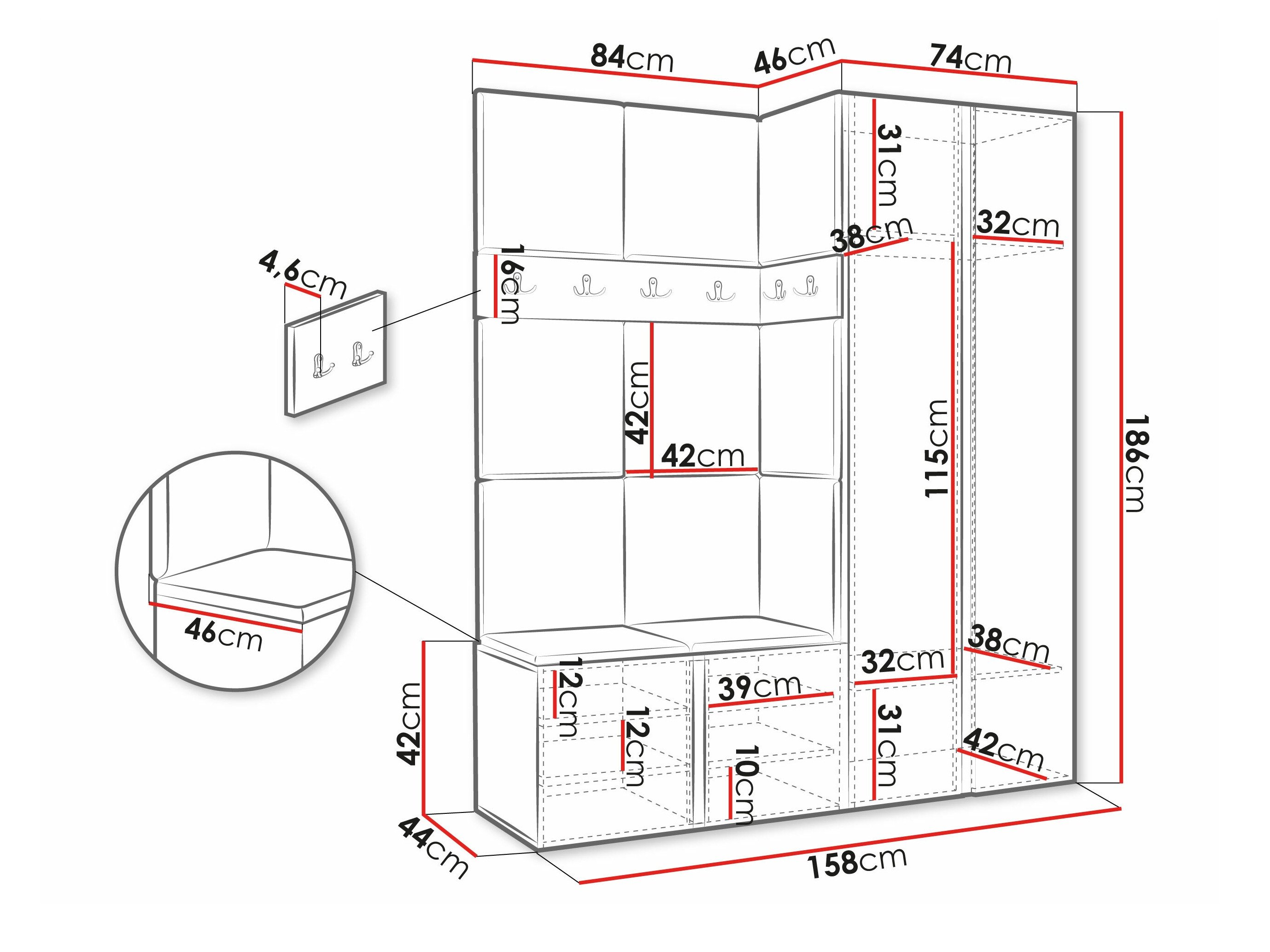 Meuble d'entrée Pinis X (Cachemire)