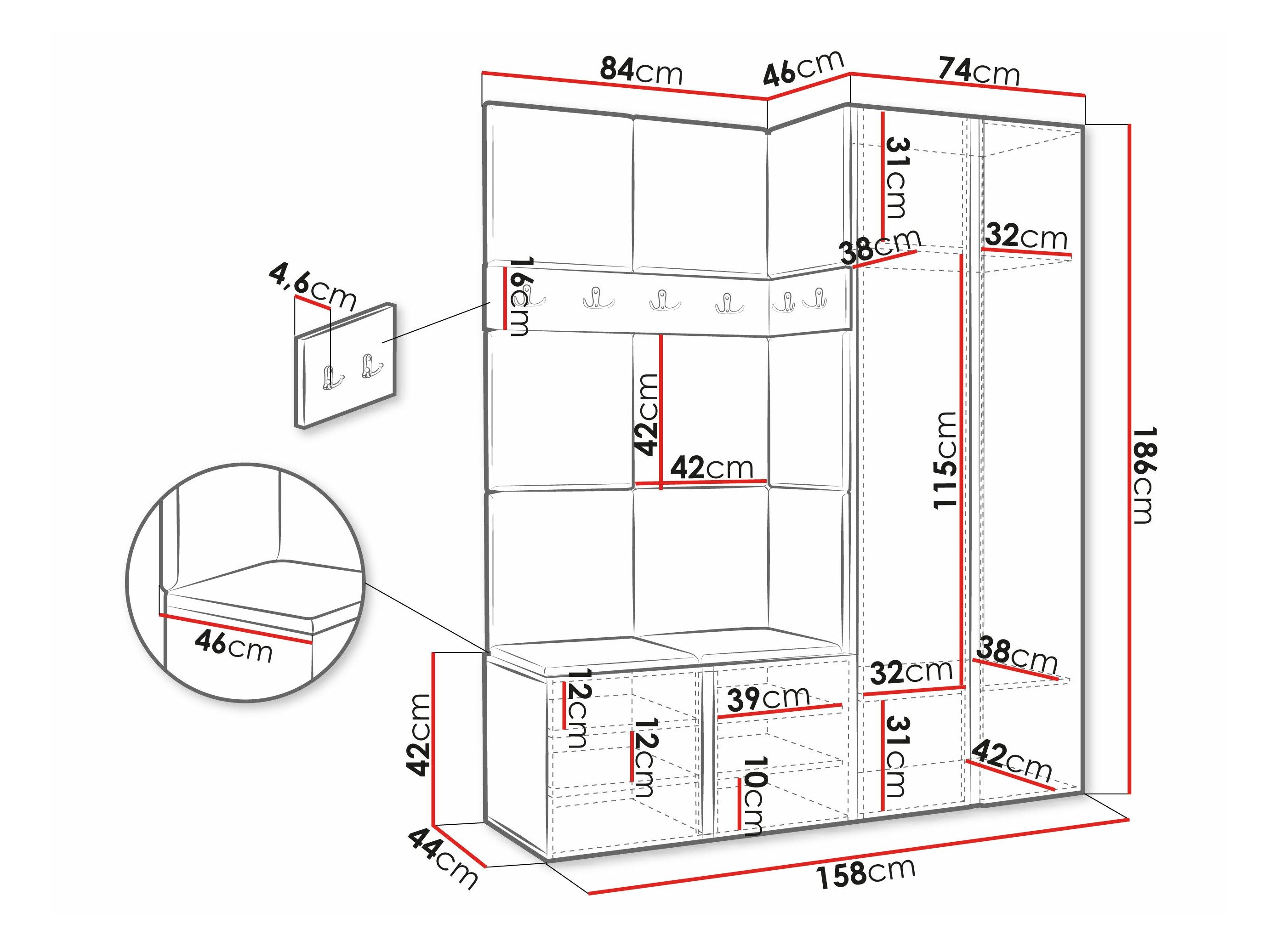 Meuble d'entrée Pinis X (Cachemire)