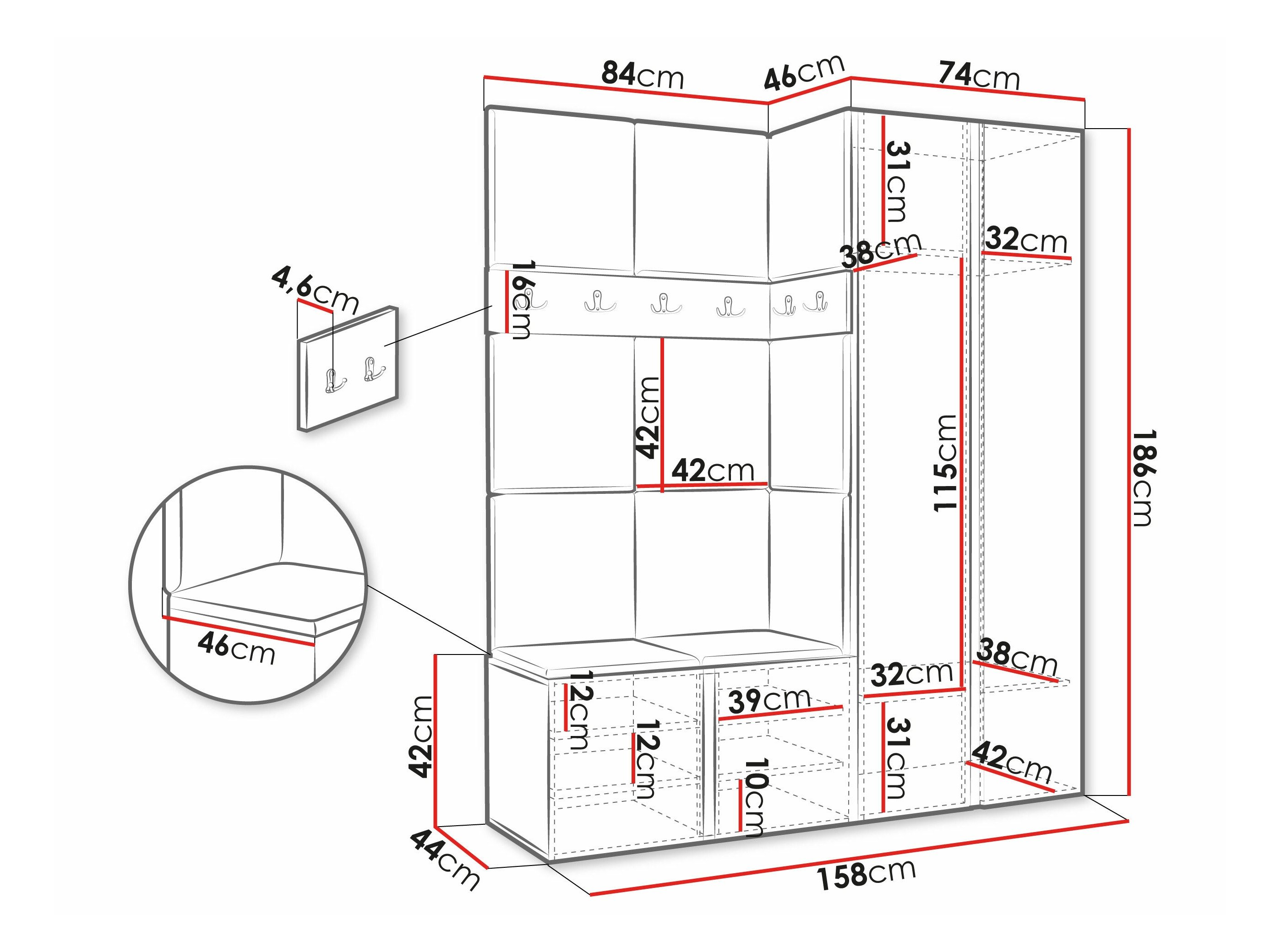 Meuble d'entrée Pinis X (Cachemire)