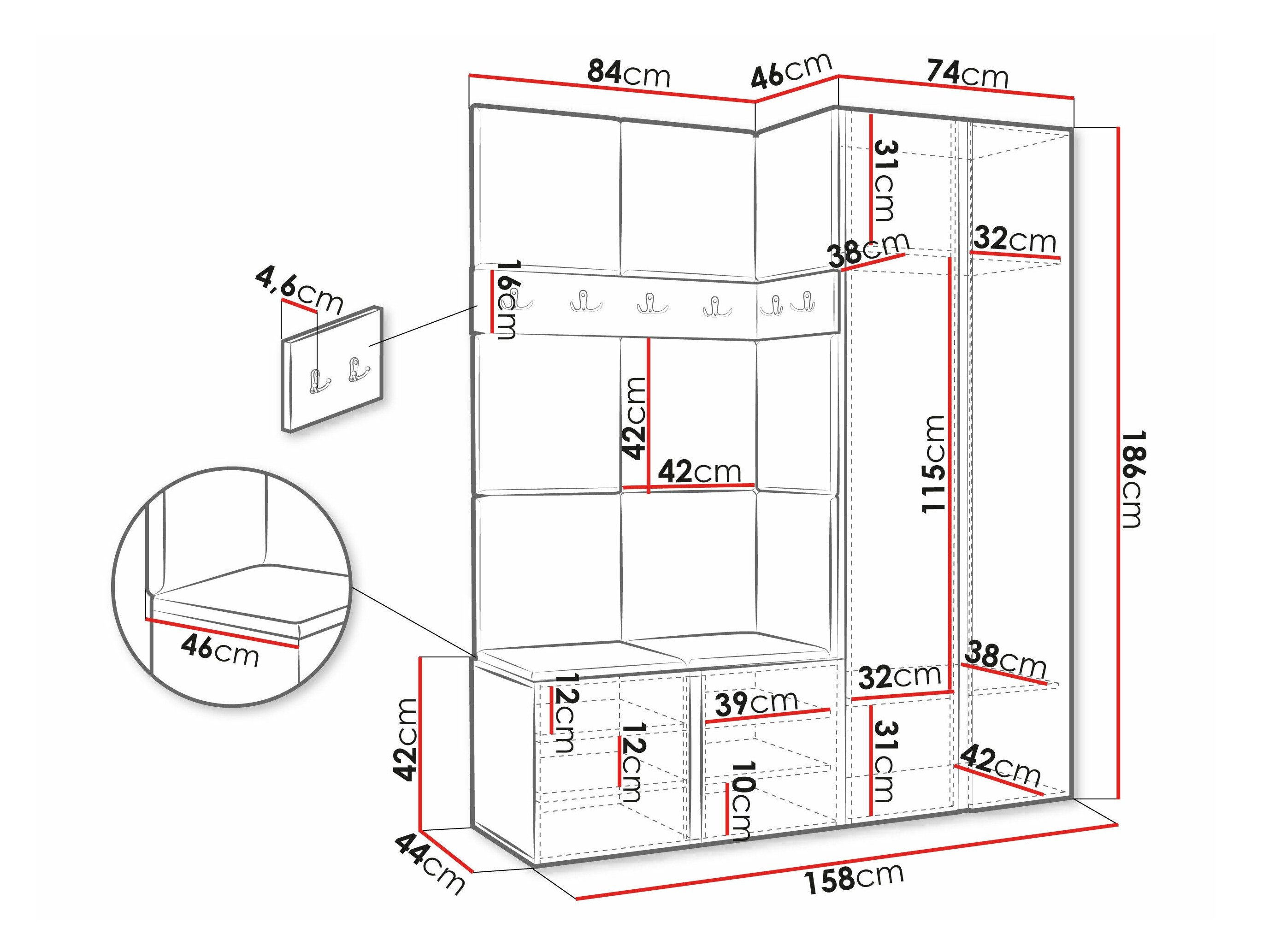 Meuble d'entrée Pinis X (Cachemire)
