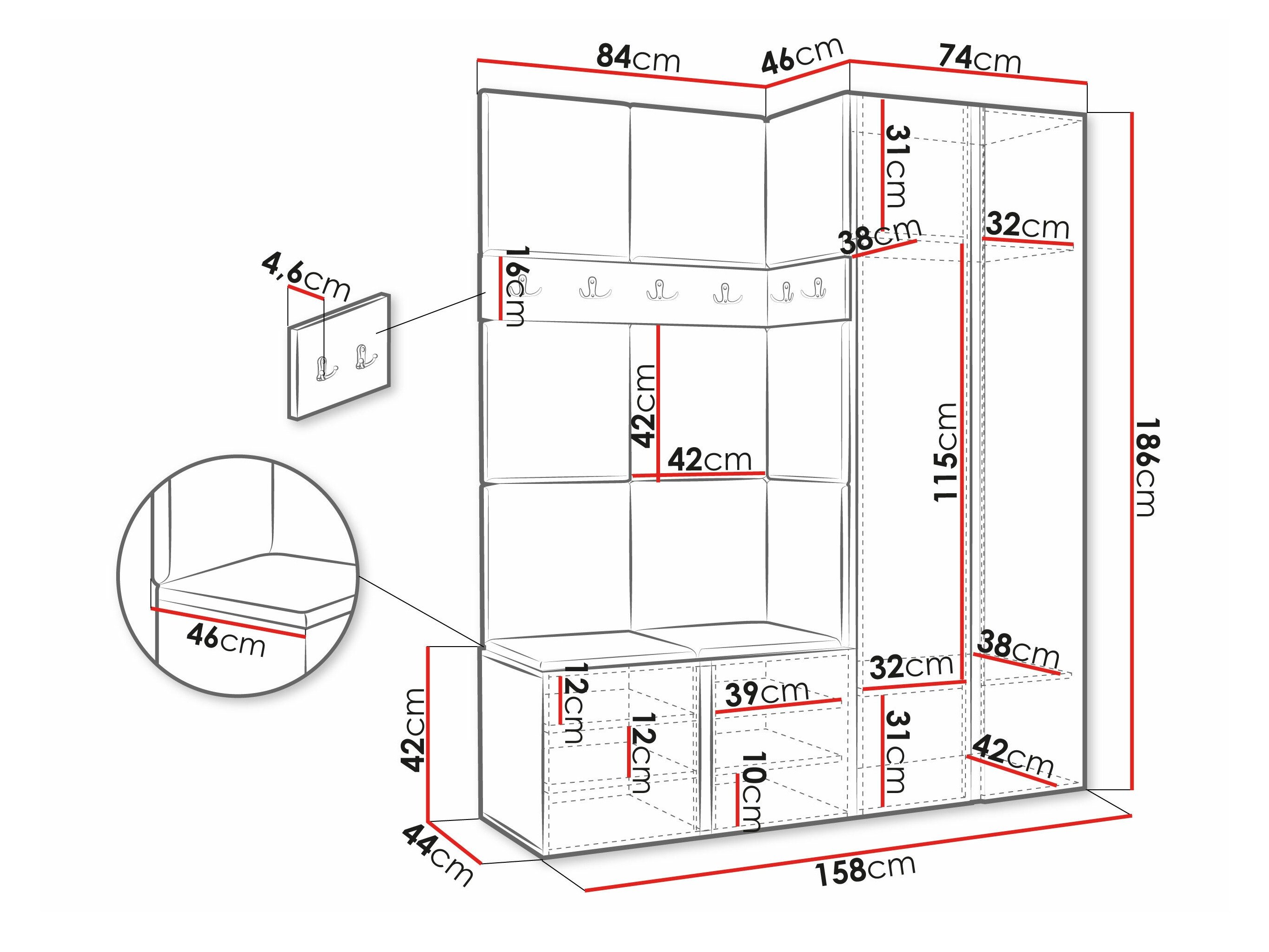 Meuble d'entrée Pinis X (Cachemire)