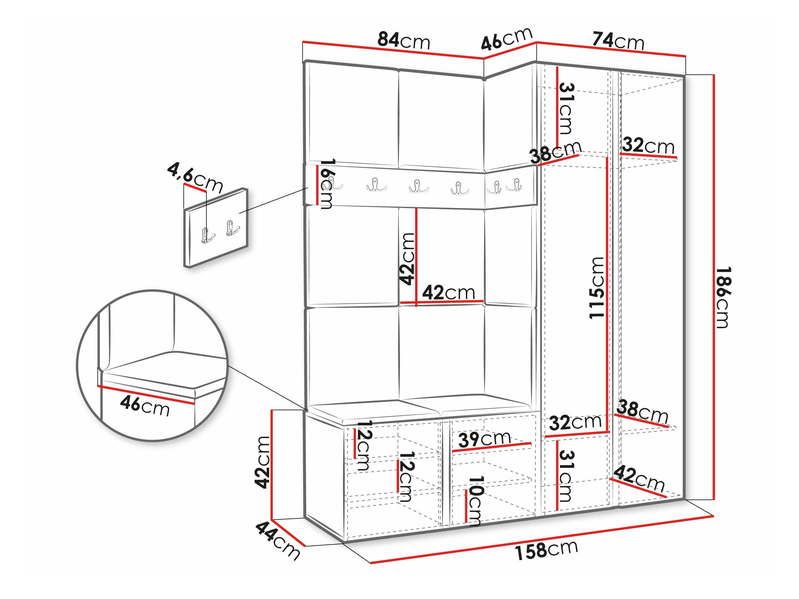 Meuble d'entrée Pinis X (Cachemire)